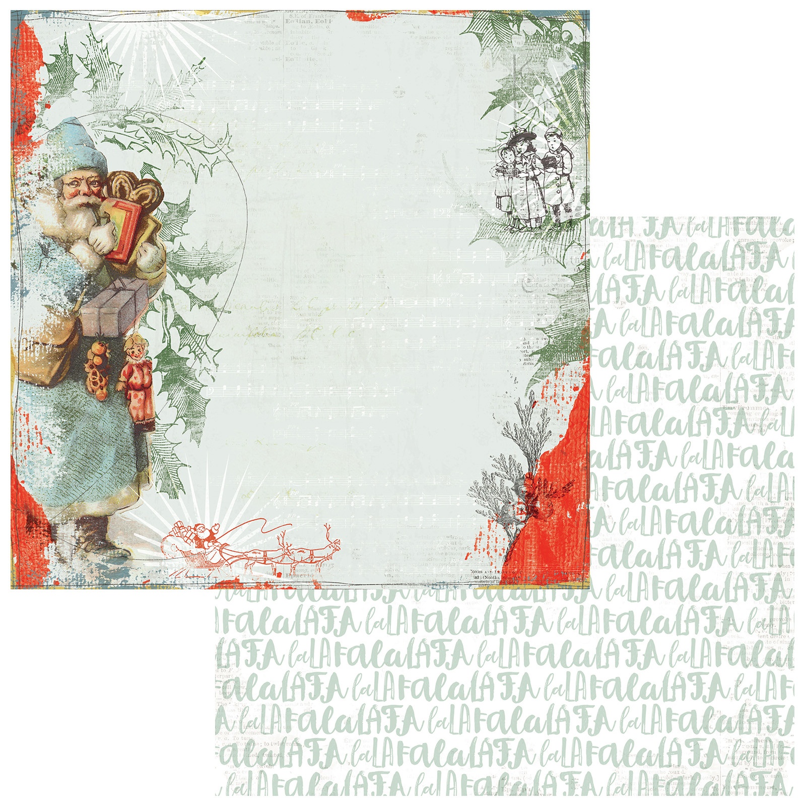 Bild von Evergreen Season Double-Sided Cardstock 12"X12"-Classic Father Christmas