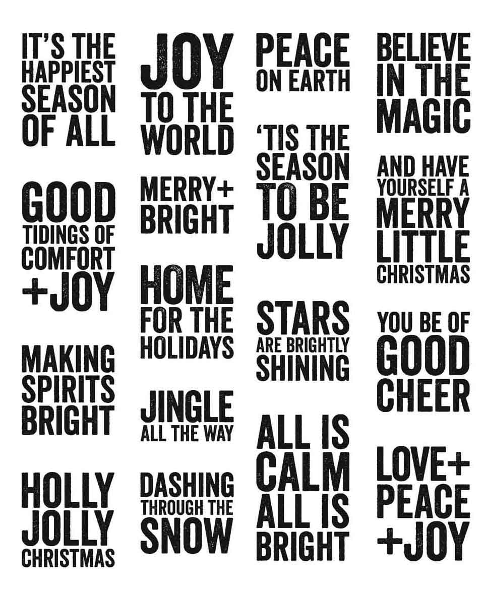 Bild von Tim Holtz Cling Stamps -Bold Tidings Mini
