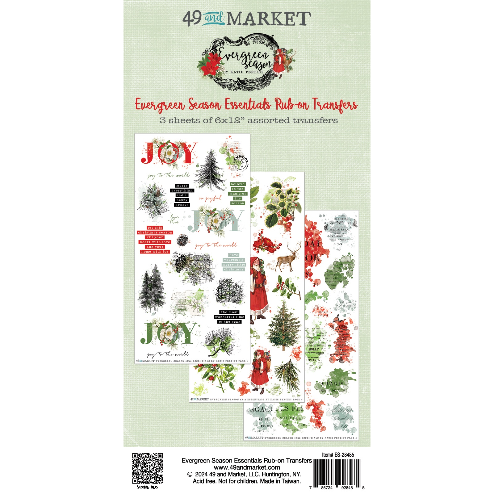 Bild von 49 And Market Rub-On Transfer Set-Essentials, Evergreen Season