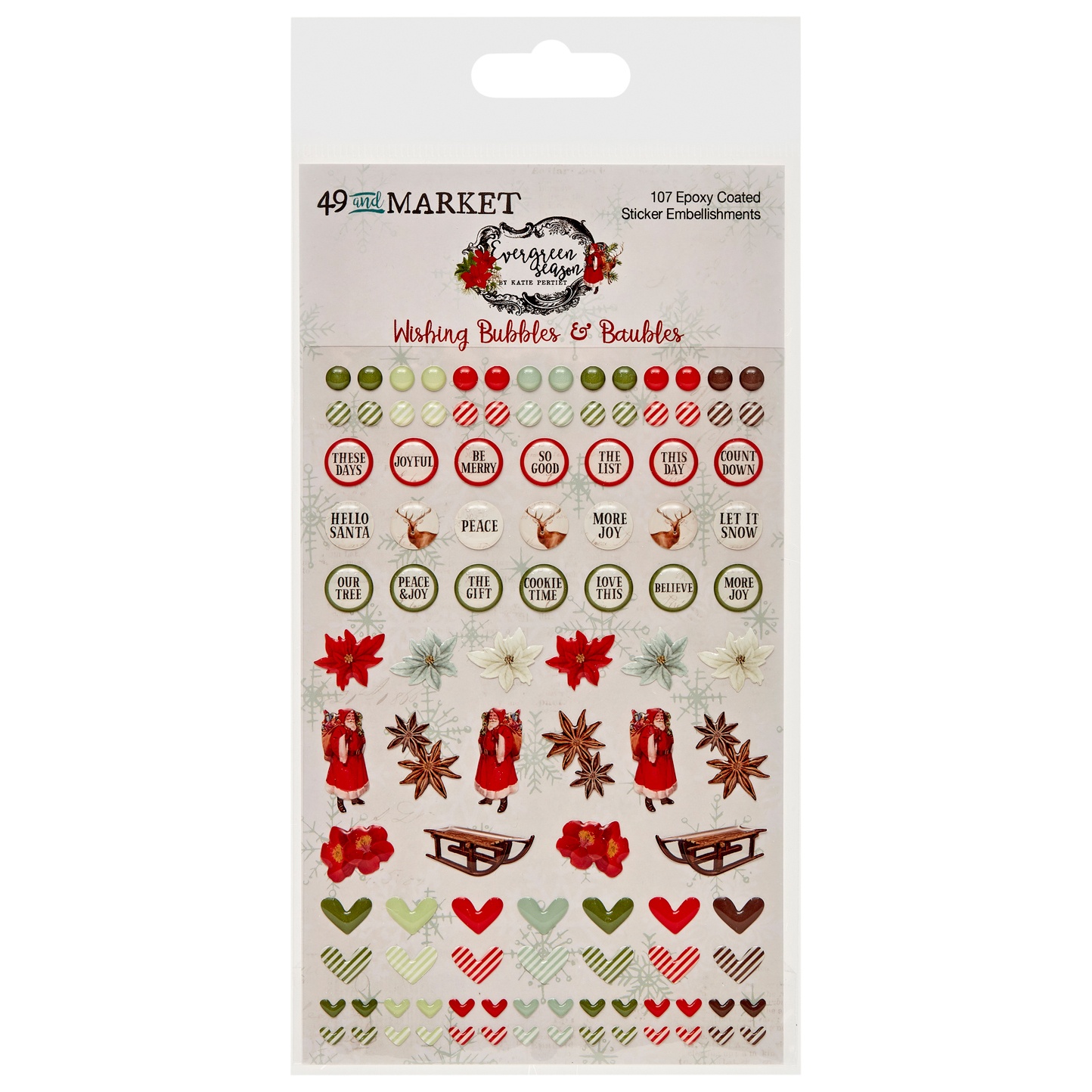 Bild von 49 And Market Epoxy Stickers-Wishing Bubble, Evergreen Season