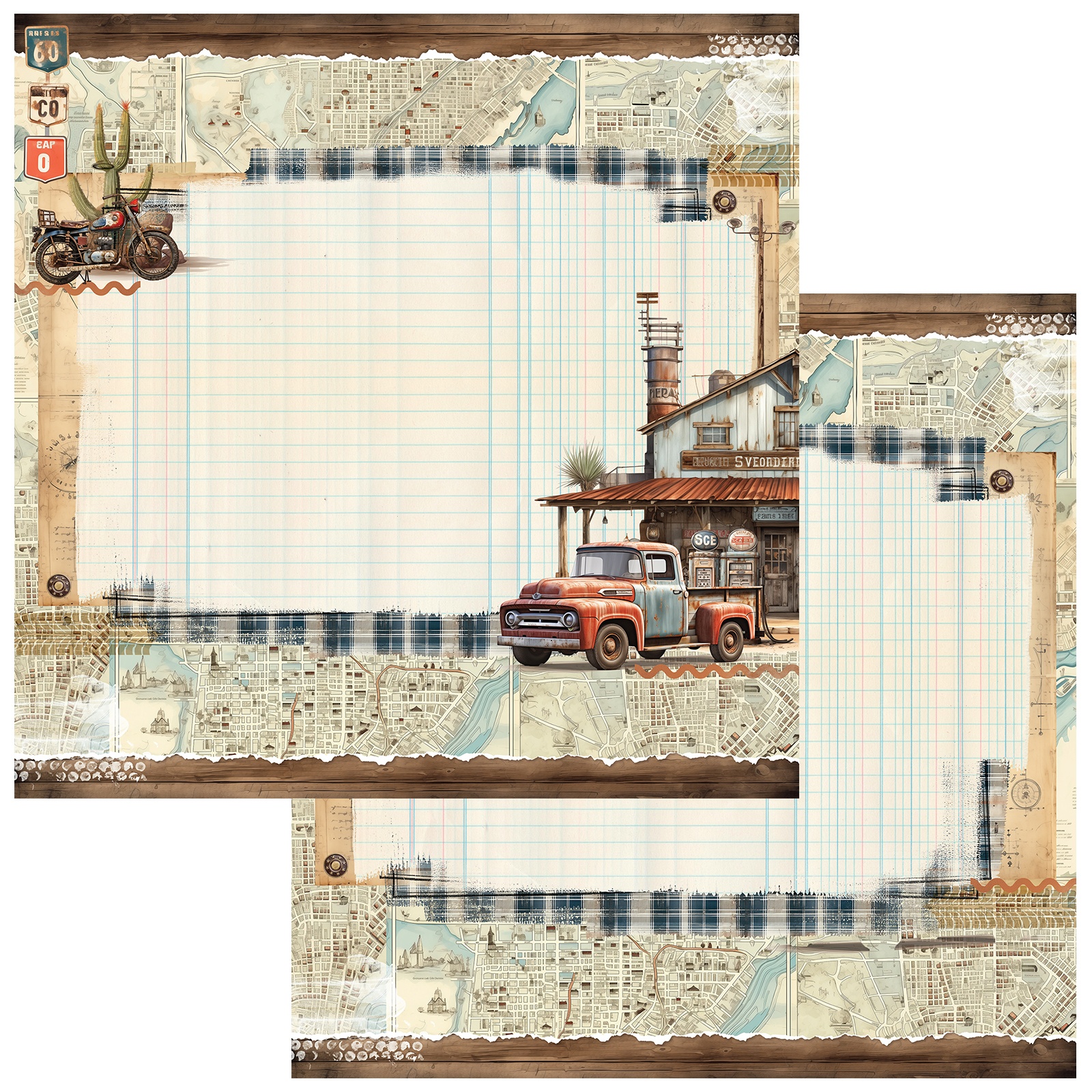 Bild von Rust And Revs Double-Sided Cardstock 12"X12"-Wanderlust
