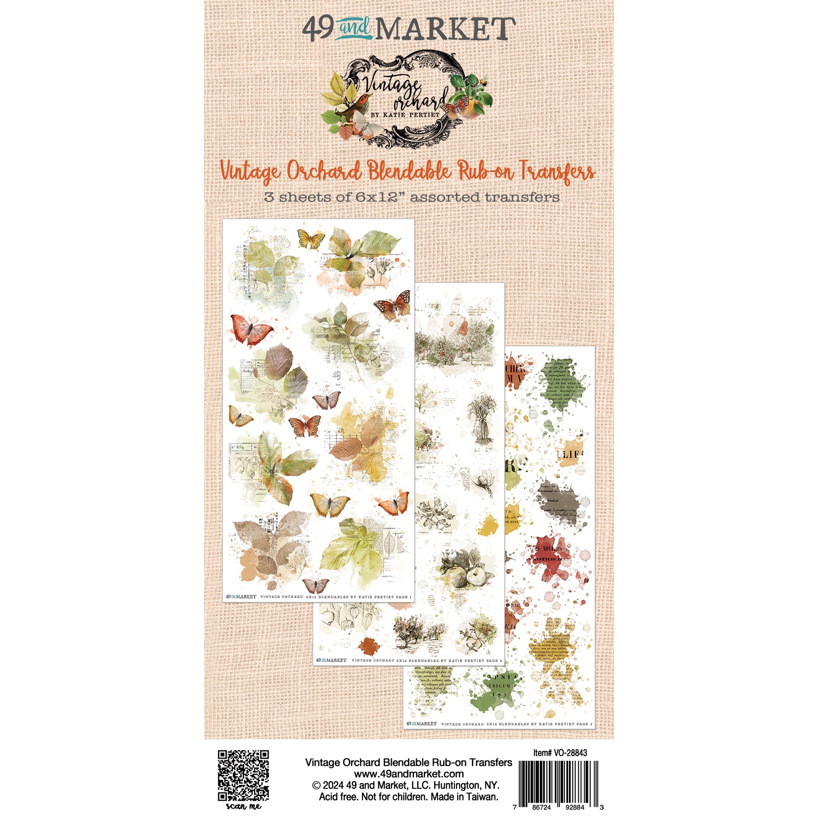 Bild von 49 And Market Rub-On Transfer Set-Vintage Orchard Blendable