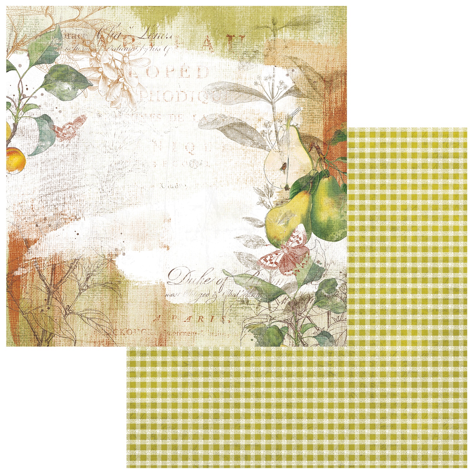 Bild von Vintage Orchard Double-Sided Cardstock 12"X12"-Pear Tree