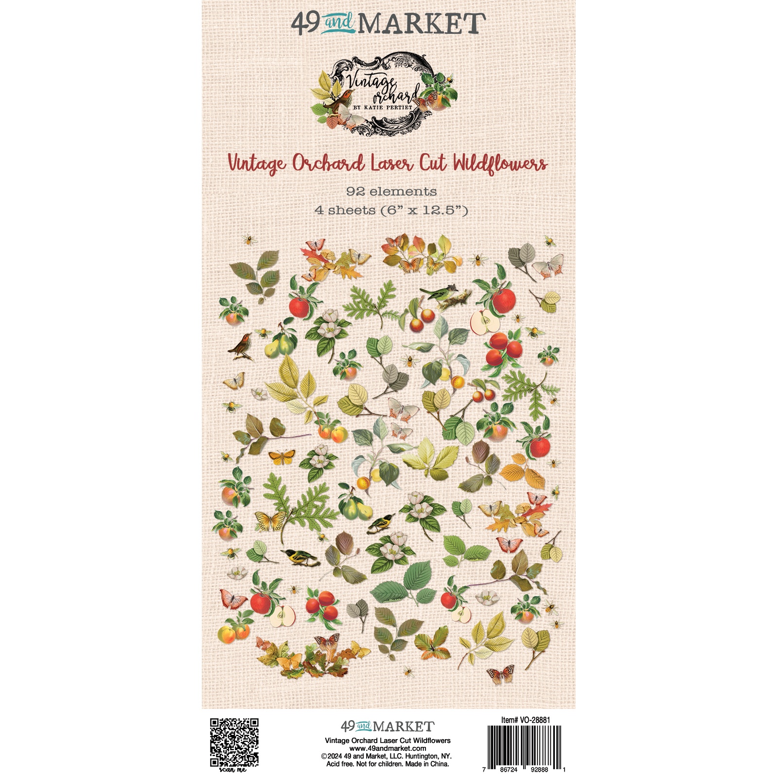 Bild von 49 And Market Laser Cut Outs-Vintage Orchard Wildflower