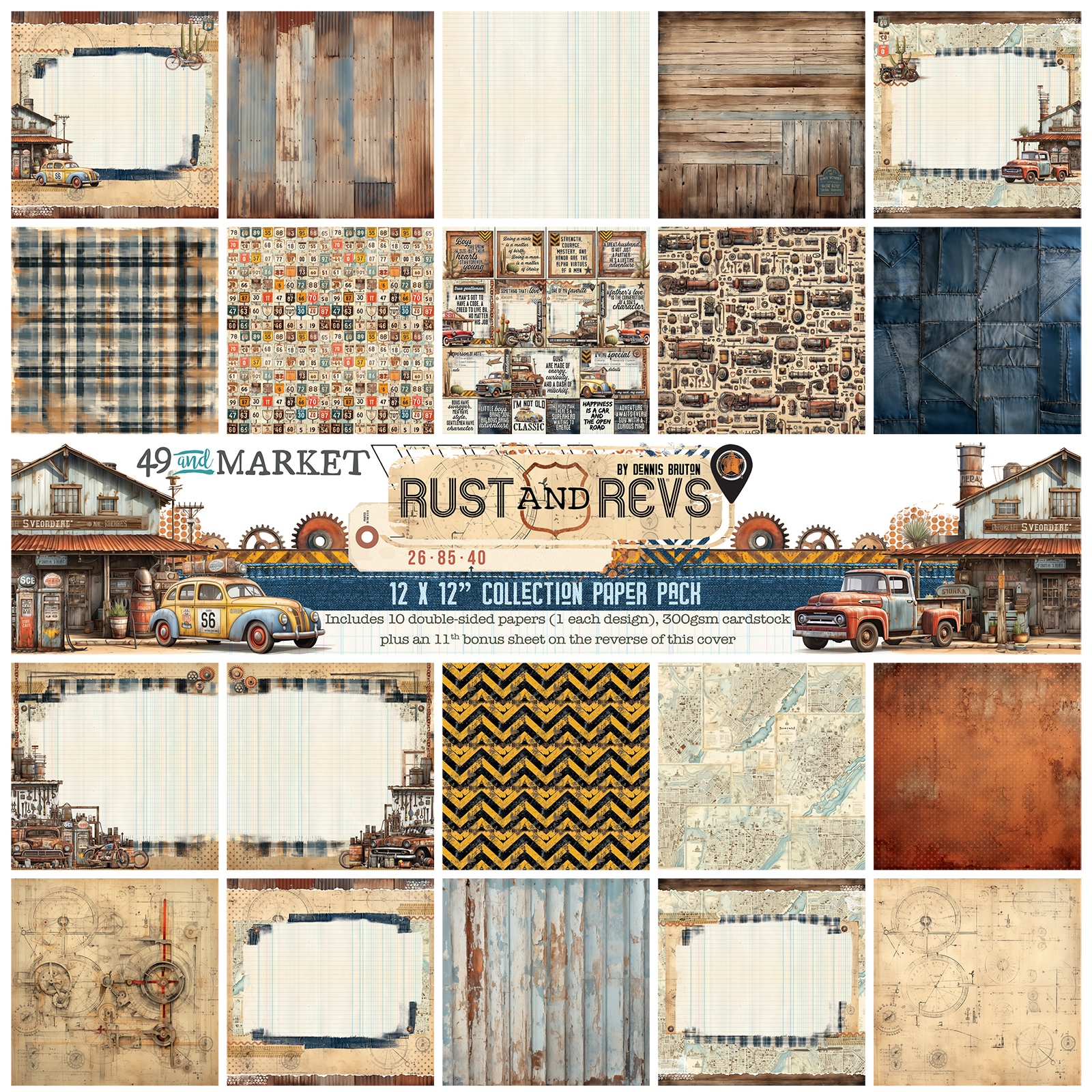Bild von 49 & Market Collection Pack 12"X12"-Rust And Revs