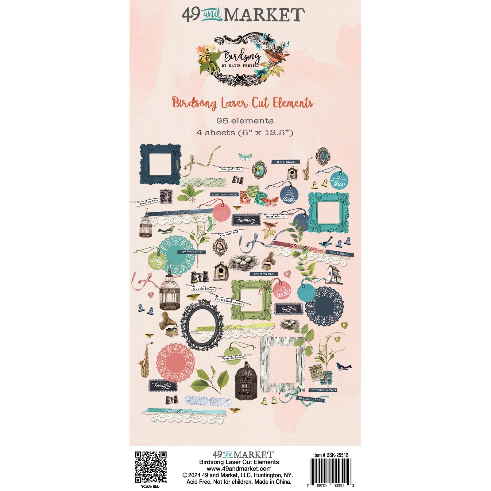 Bild von 49 And Market Laser Cut Outs-Elements, Birdsong