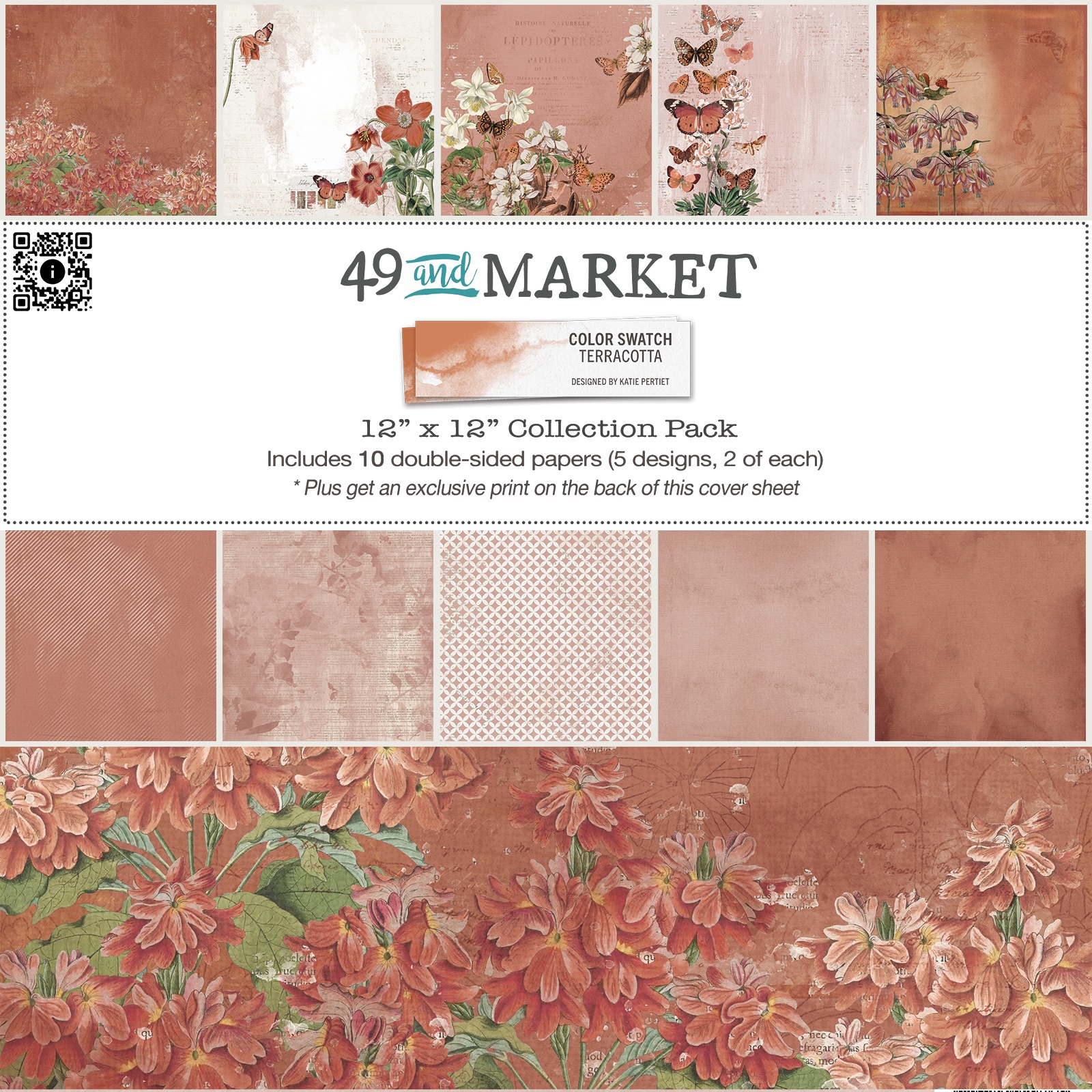 Bild von 49 & Market Collection Pack 12"X12"-Color Swatch: Terracotta