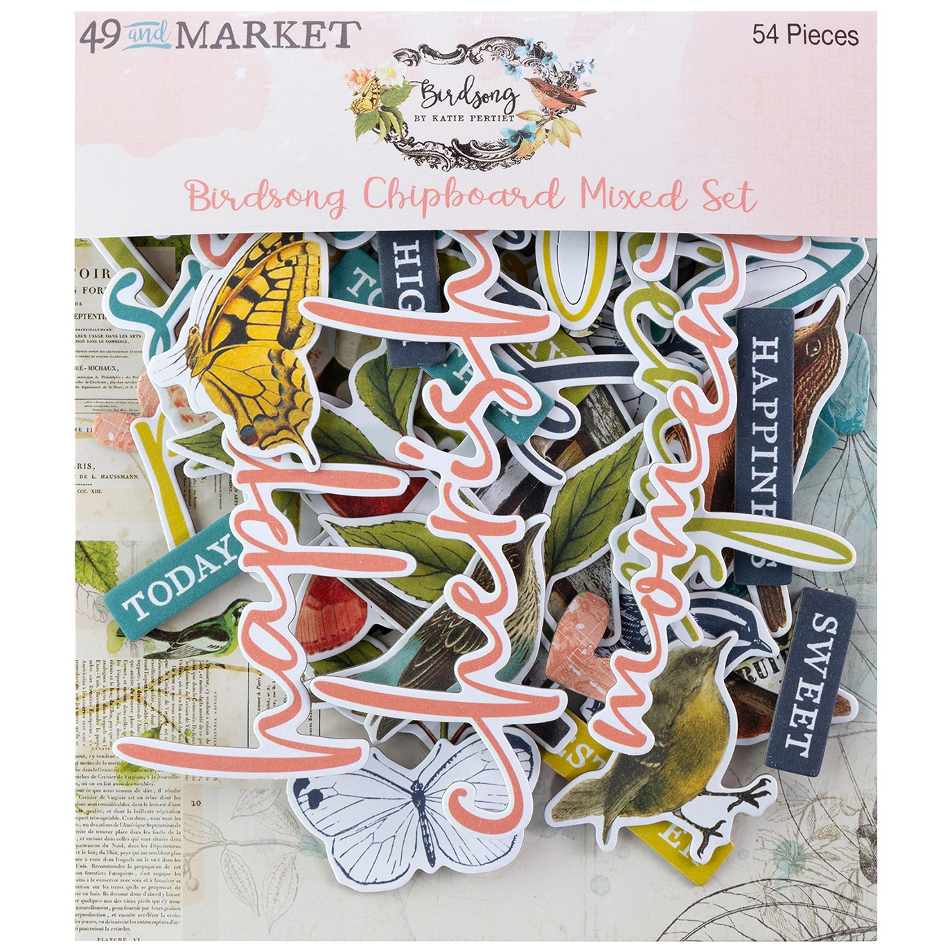 Bild von 49 And Market Chipboard Mixed Set-Birdsong