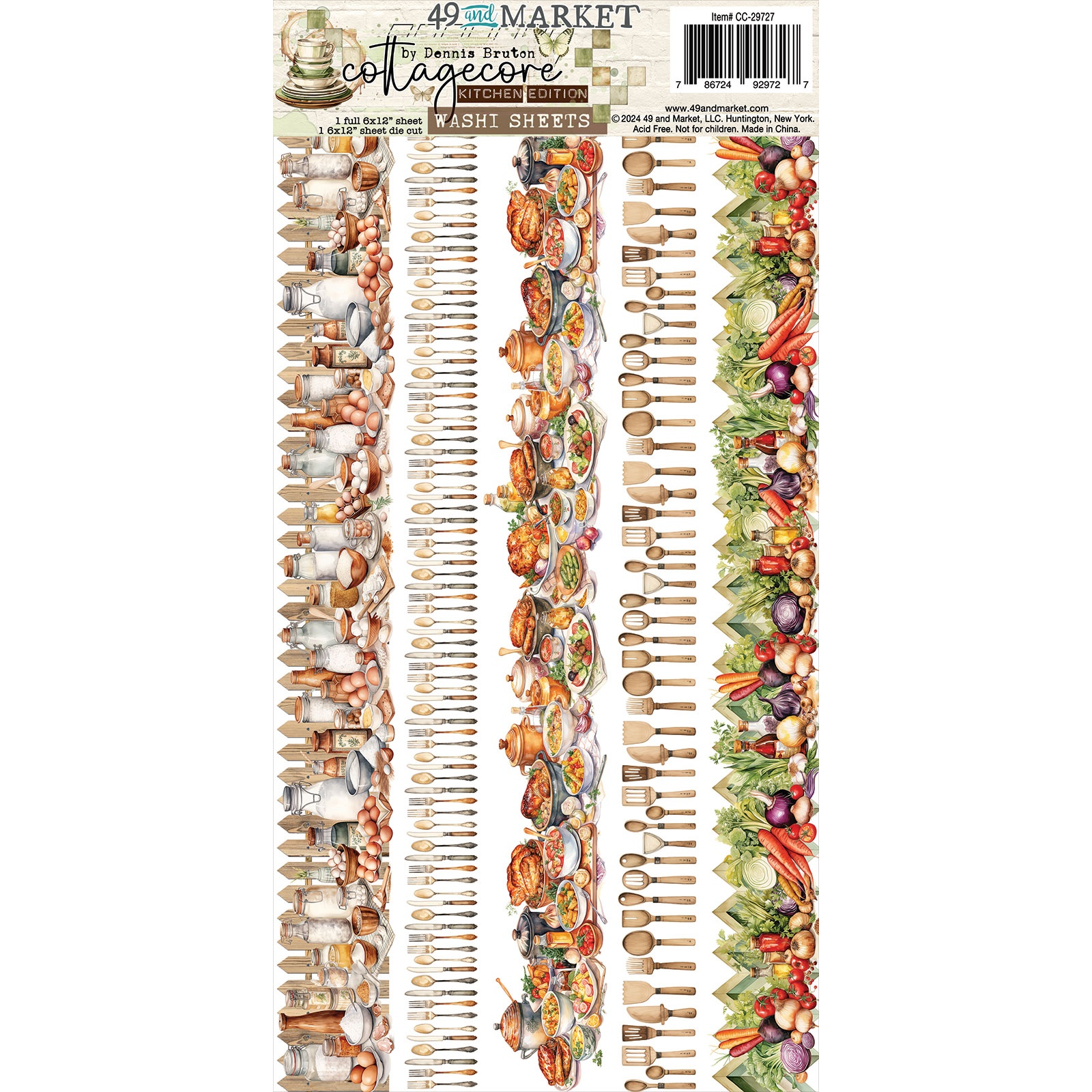 Bild von 49 And Market Washi Tape Sheets-Cottagecore