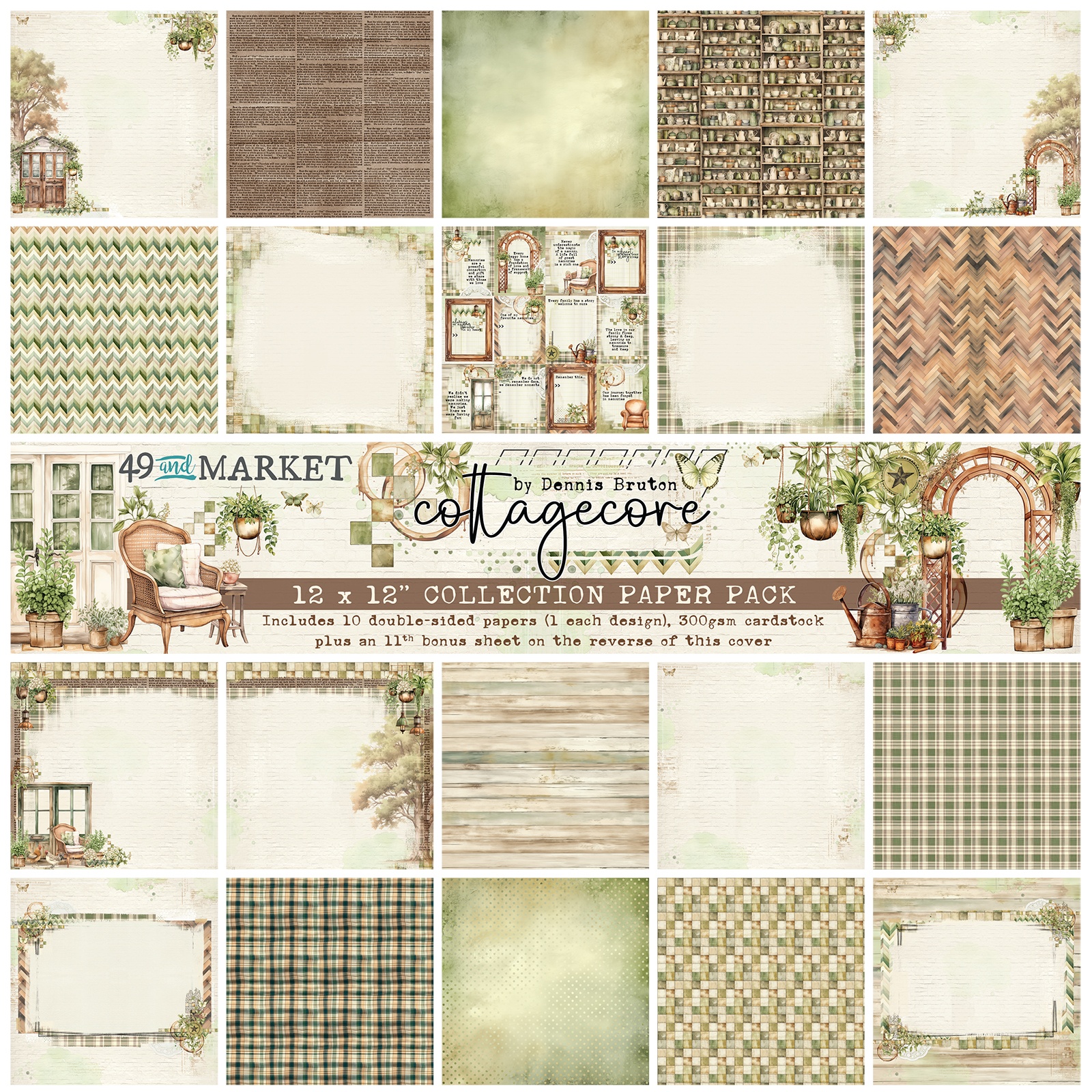 Bild von 49 & Market Collection Pack 12"X12"-Cottagecore