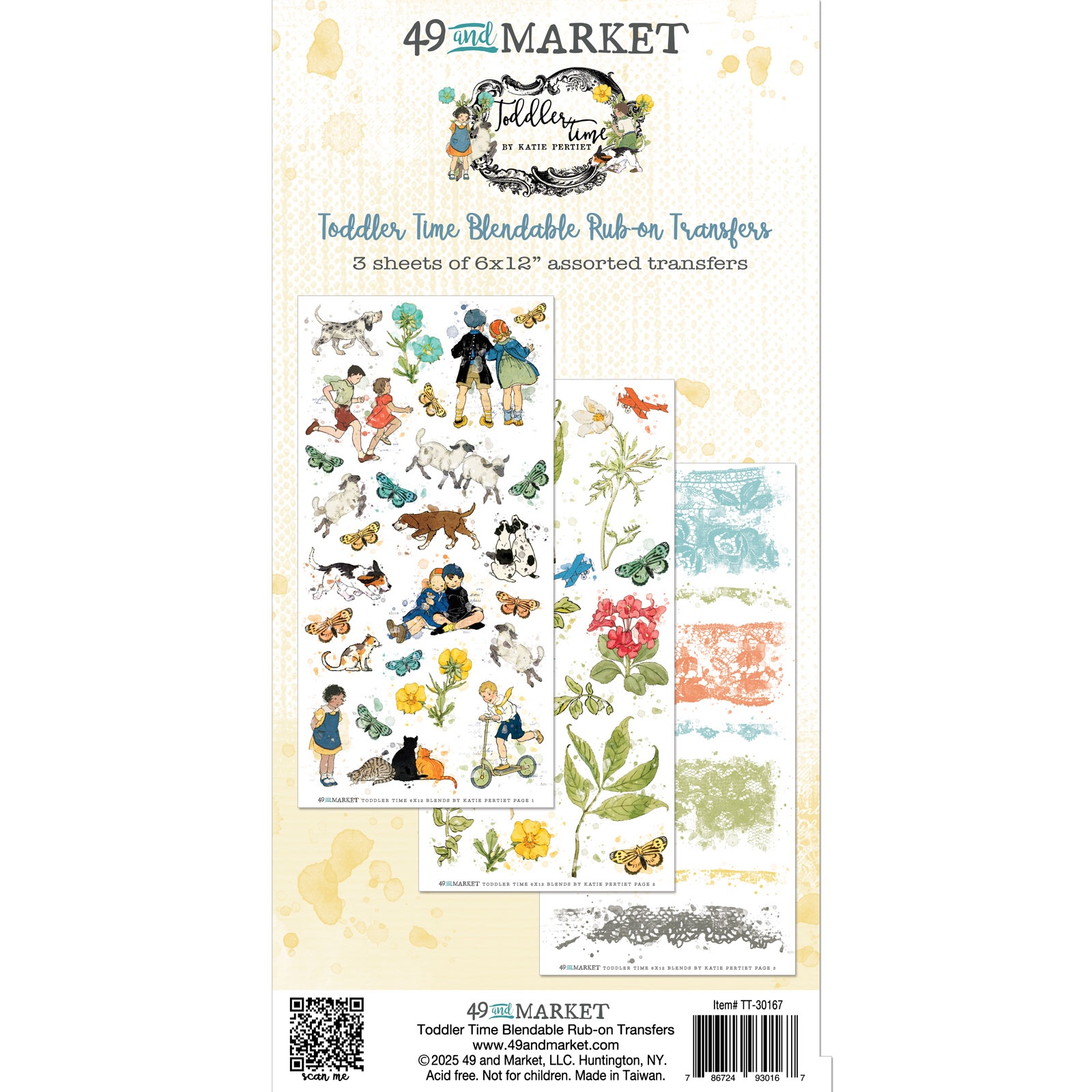Bild von 49 And Market Rub-On Transfer Set-Toddler Time Blendable