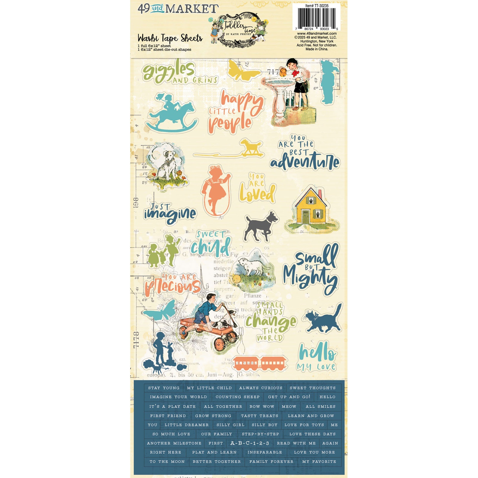 Bild von 49 And Market Washi Sheets-Toddler Time