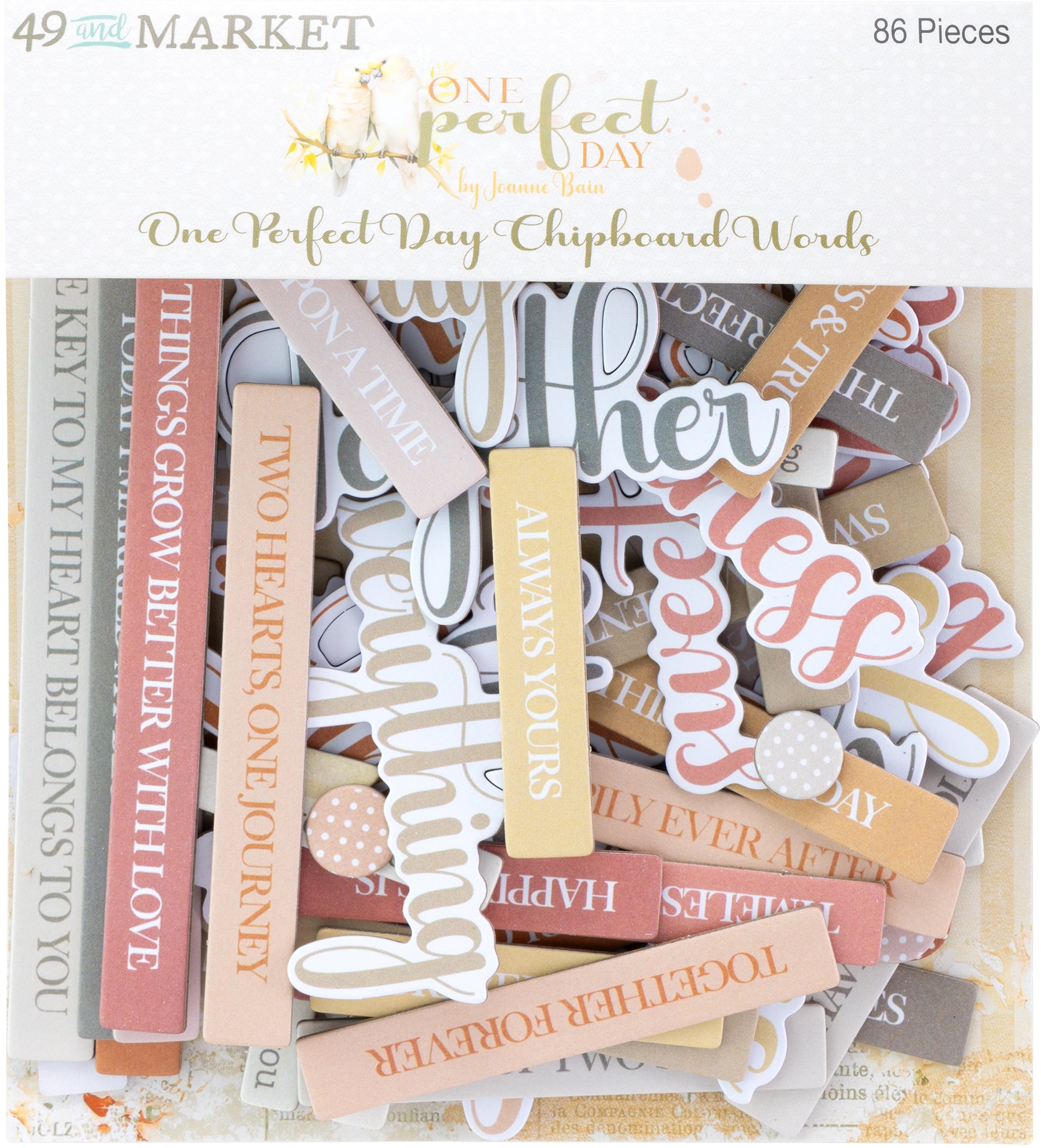 Bild von 49 And Market Chipboard Set-Words, One Perfect Day
