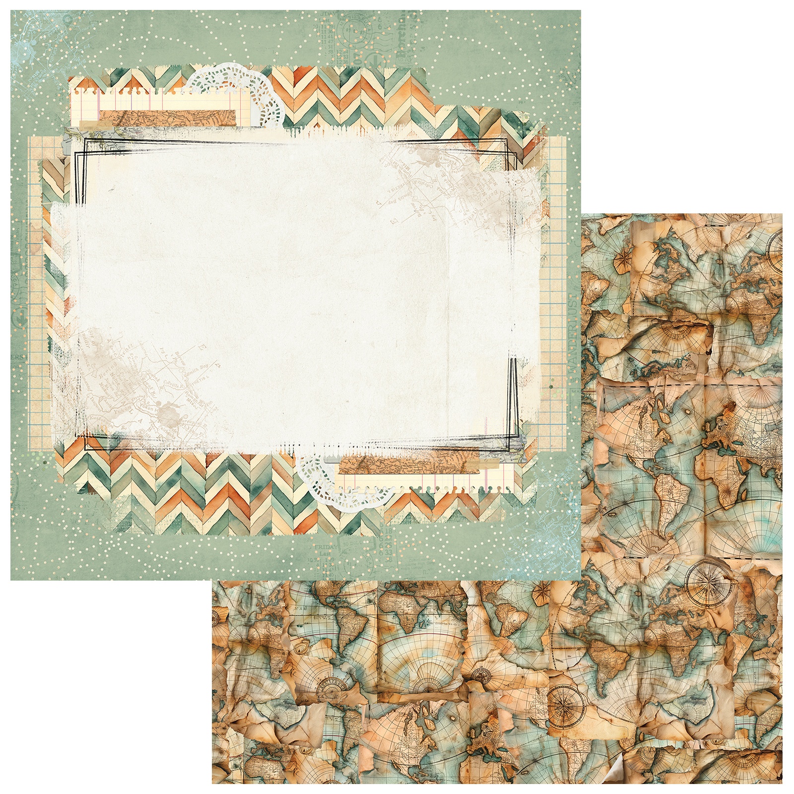 Bild von Wanderlust Explorer Double-Sided Cardstock 12"X12"-Explorer Diaries