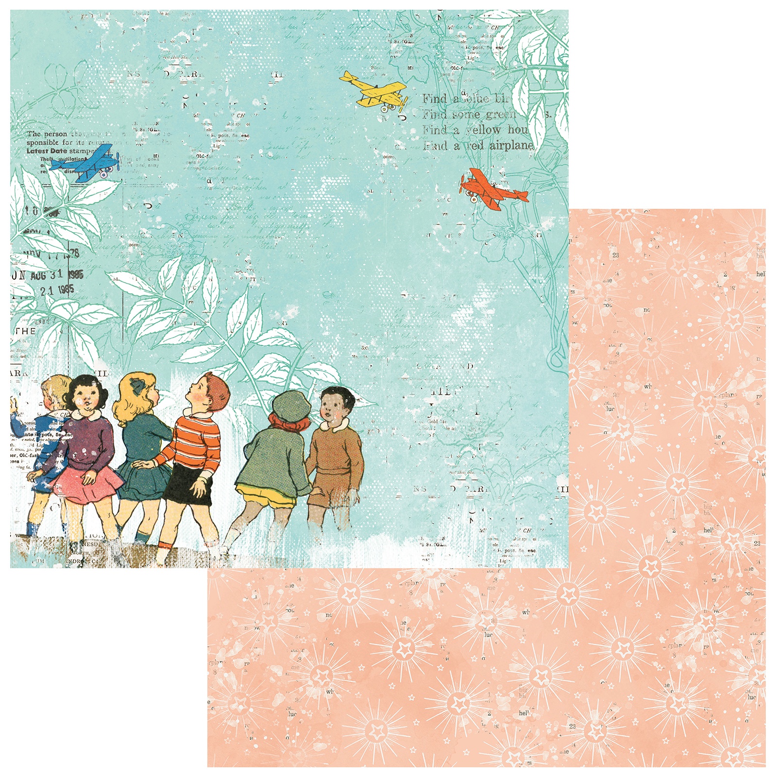 Bild von Toddler Time Double-Sided Cardstock 12"X12"-Airplanes