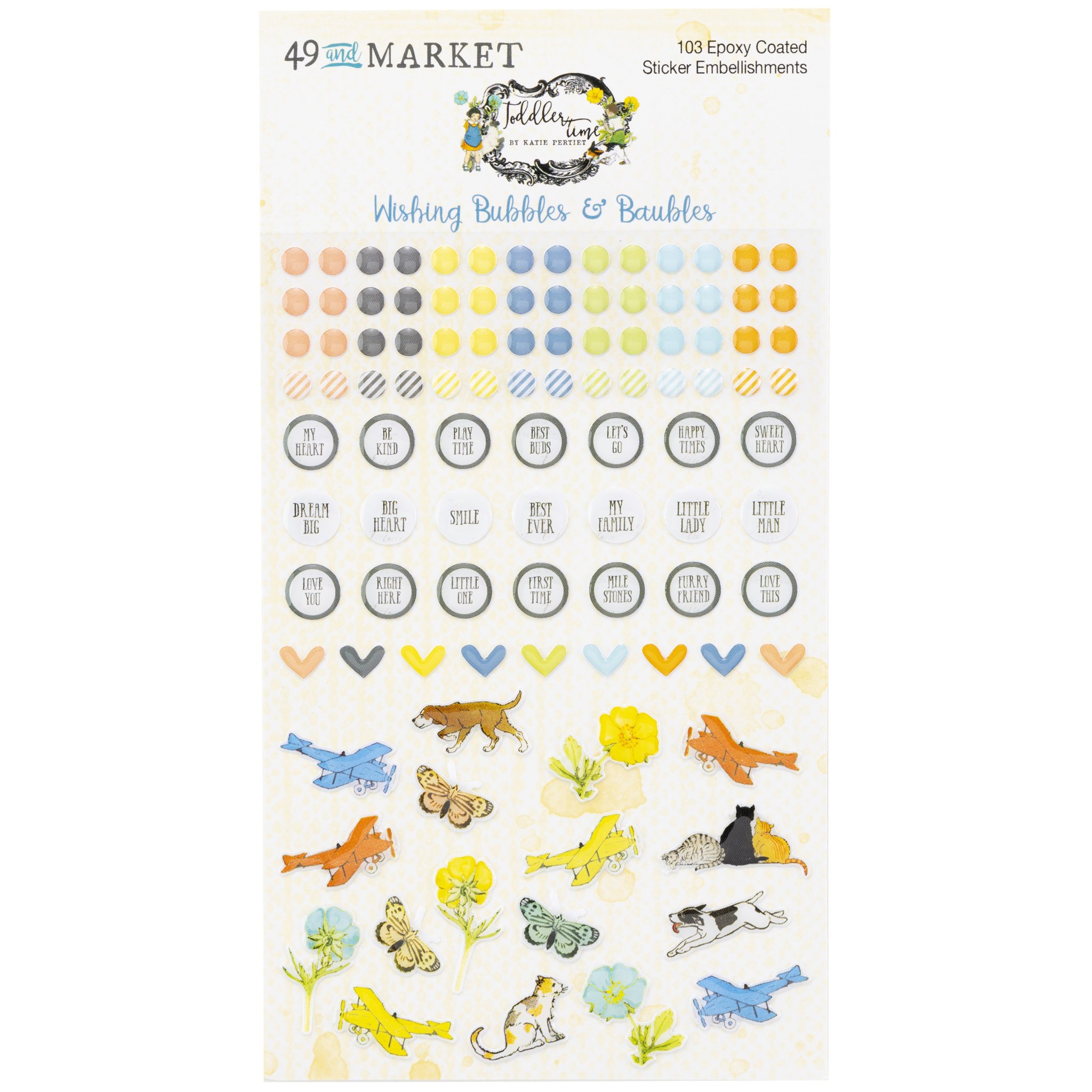 Bild von 49 And Market Toddler Time Epoxy Stickers-Wishing Bubble