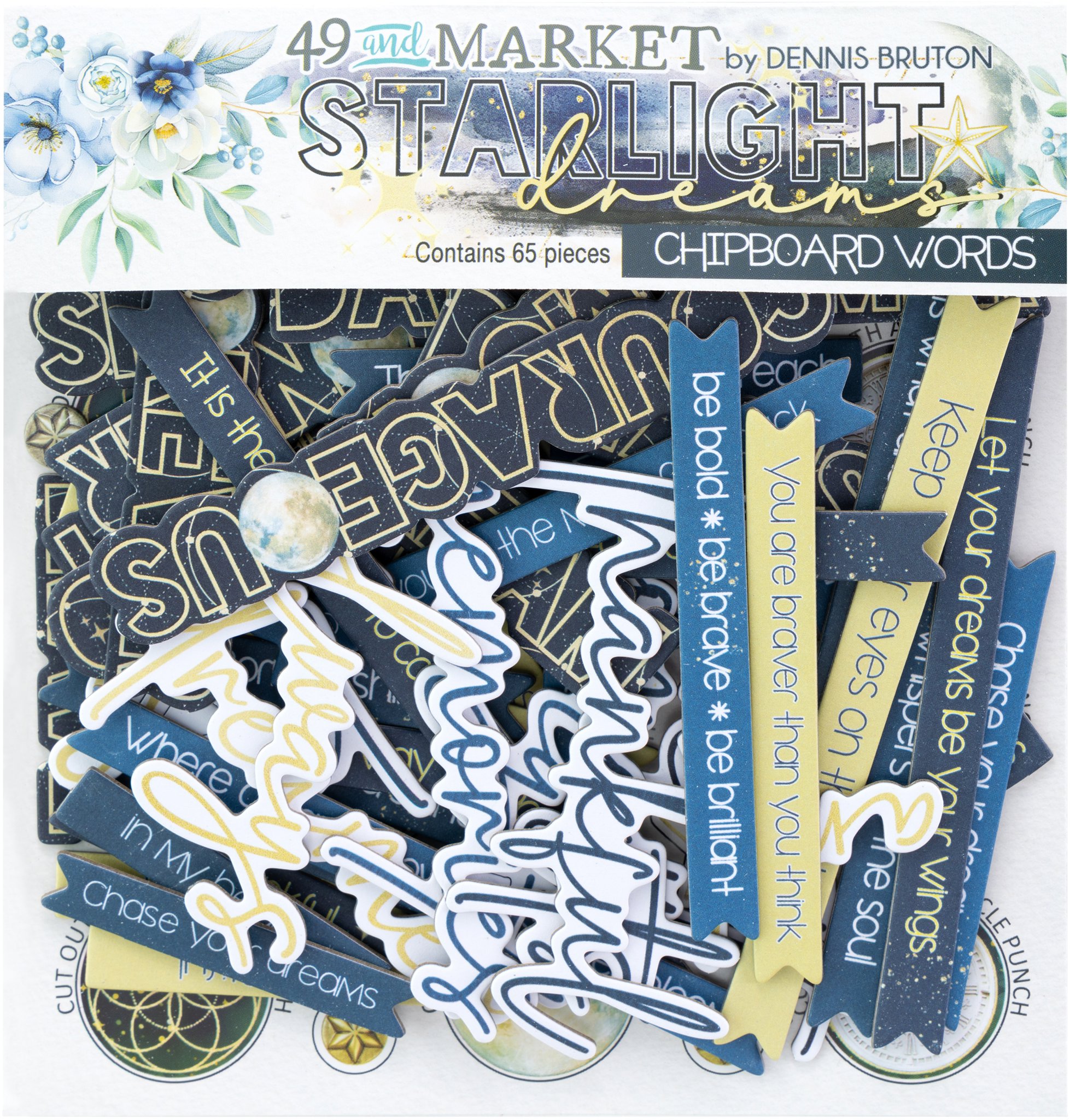 Bild von 49 And Market Chipboard Set-Words, Starlight Dreams