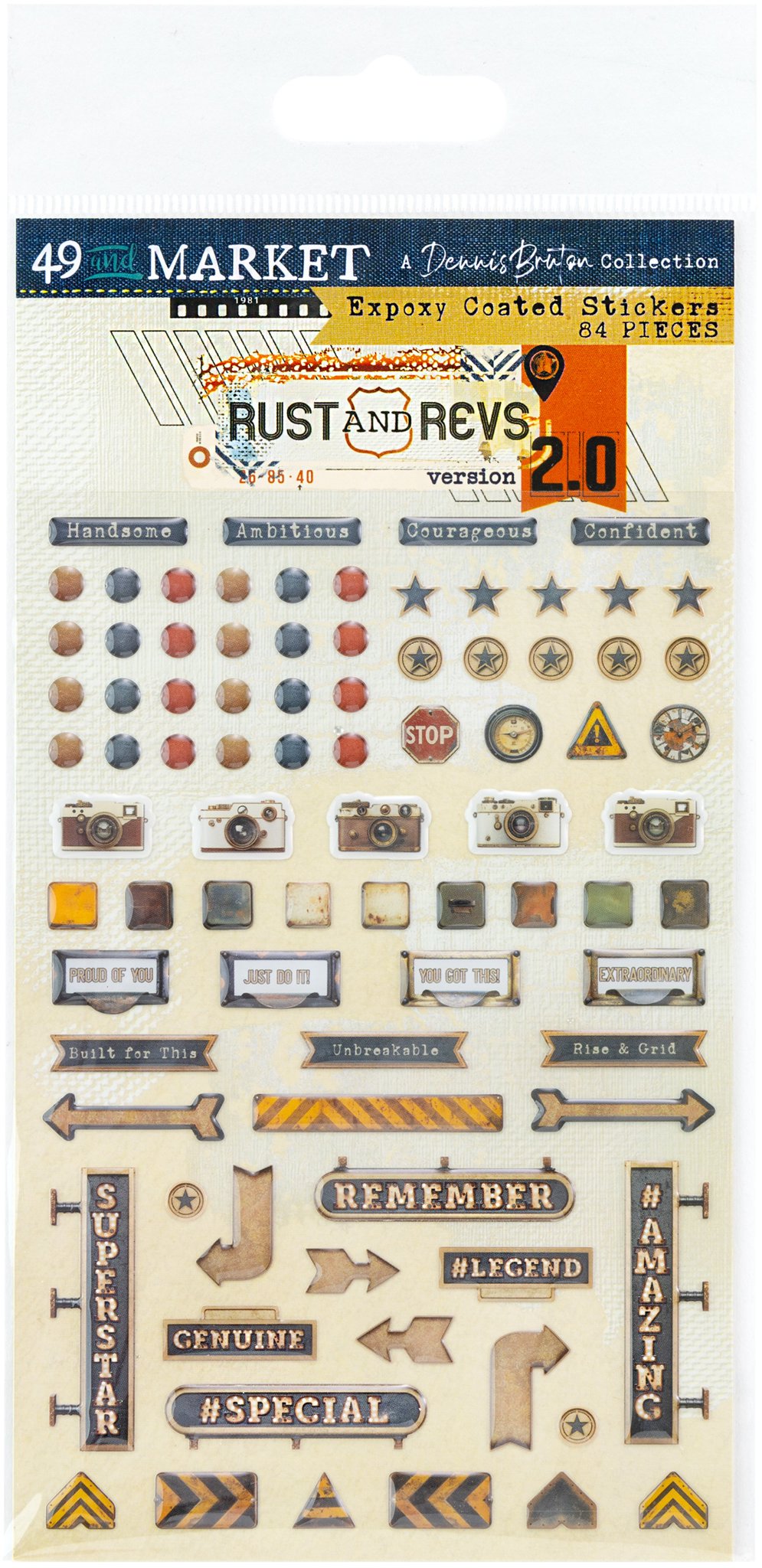 Bild von 49 And Market Epoxy Stickers-Rust & Revs 2.0 