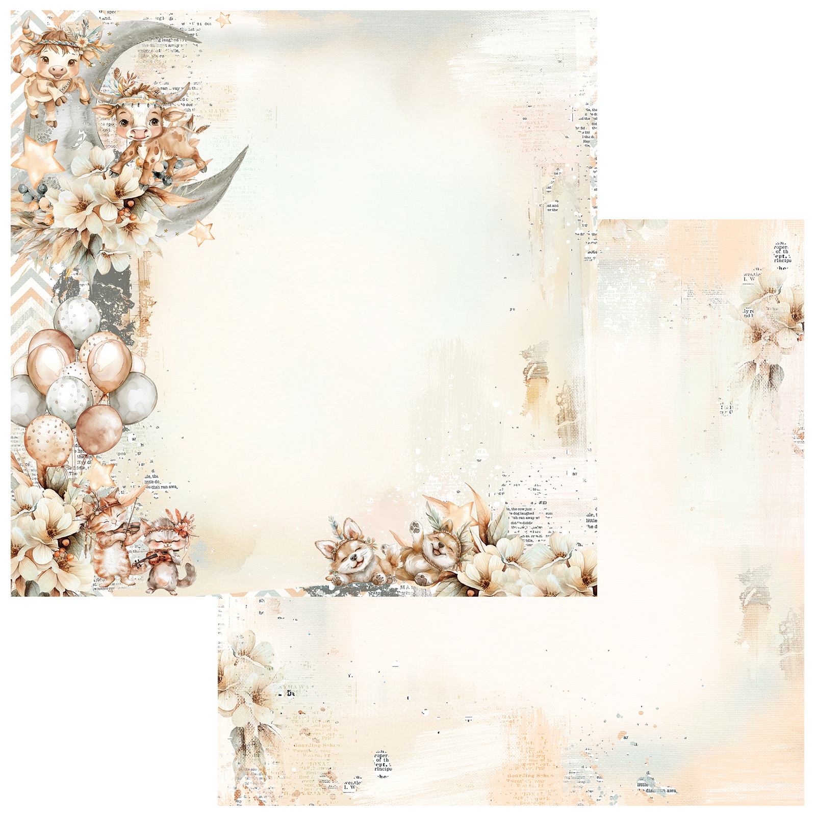 Bild von Little Dreamer Double-Sided Cardstock 12"X12"-Over The Moon