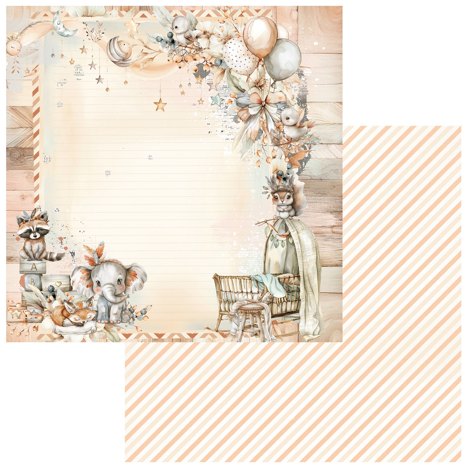 Bild von Little Dreamer Double-Sided Cardstock 12"X12"-Hello World