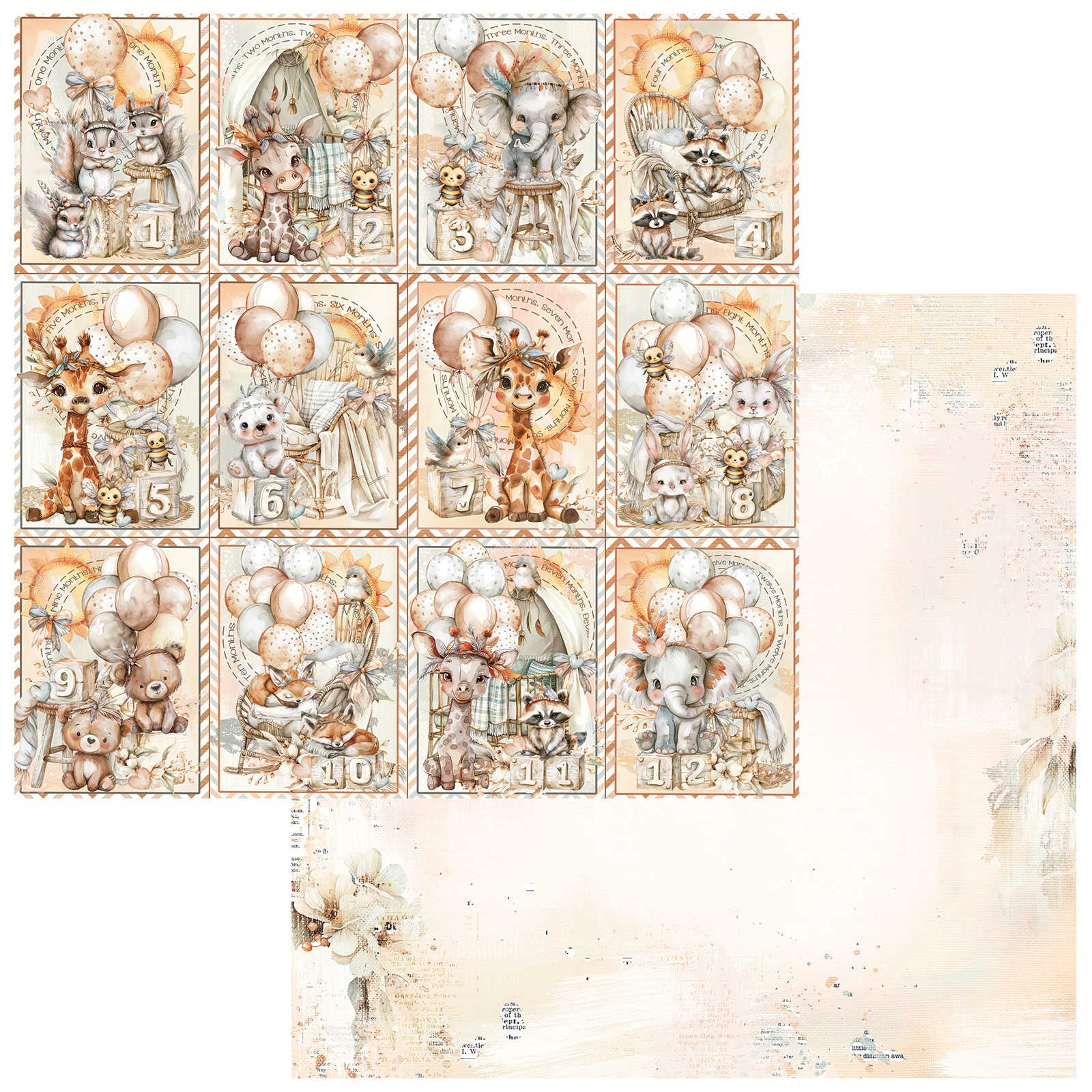 Bild von Little Dreamer Double-Sided Cardstock 12"X12"-Milestones