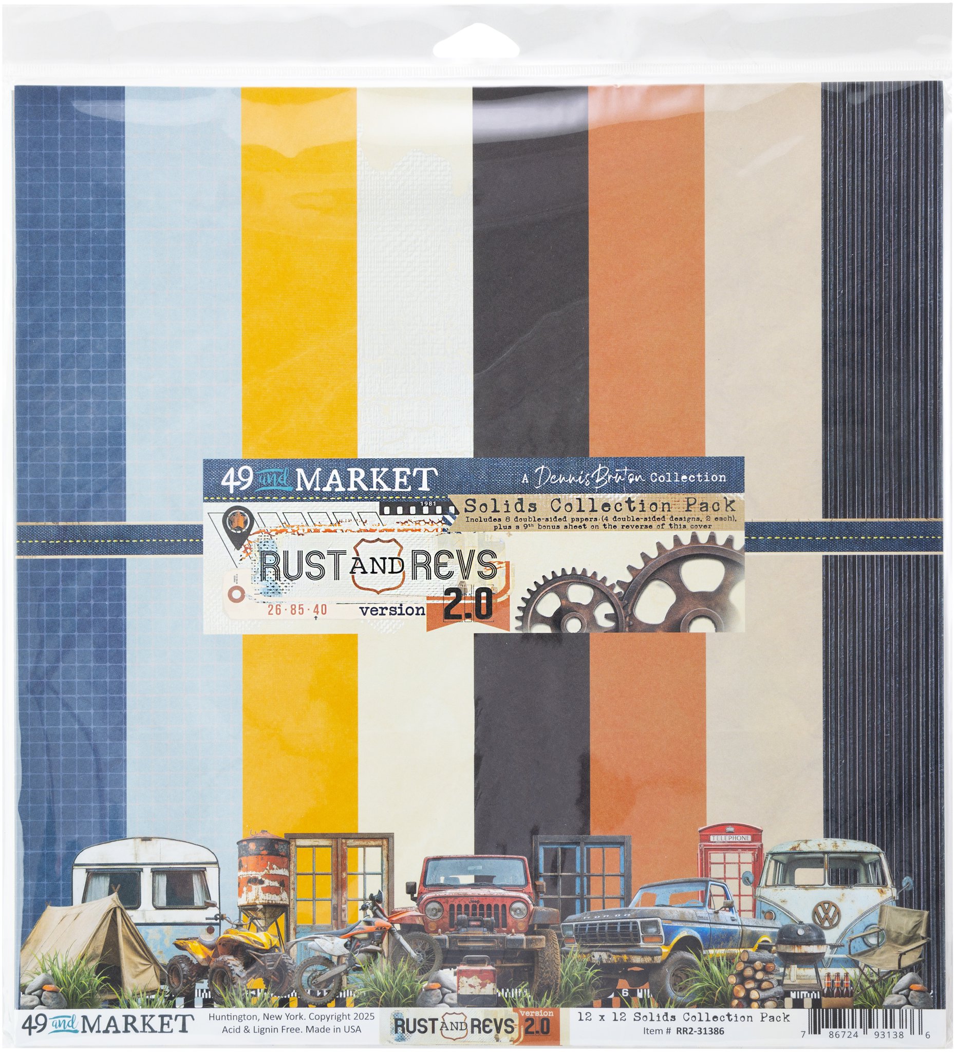 Bild von 49 And Market Collection Pack Solids 12"X12"-Rust & Revs 2.0 Solids