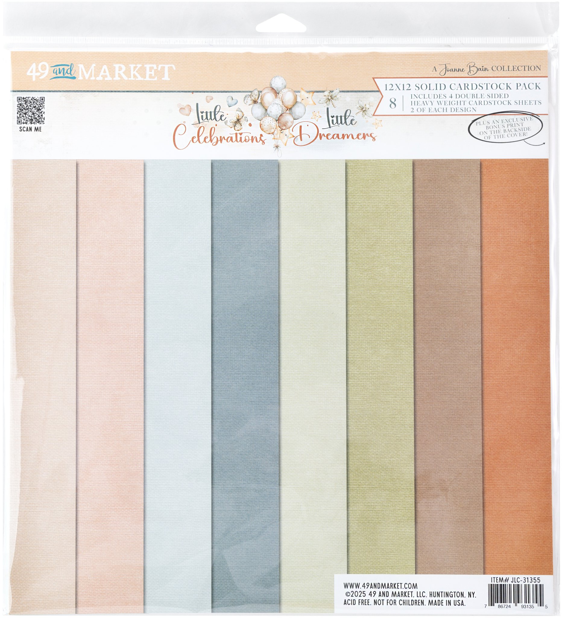 Bild von 49 And Market Collection Pack Solids 12"X12"-Little Dreamer/Celebrations Solids
