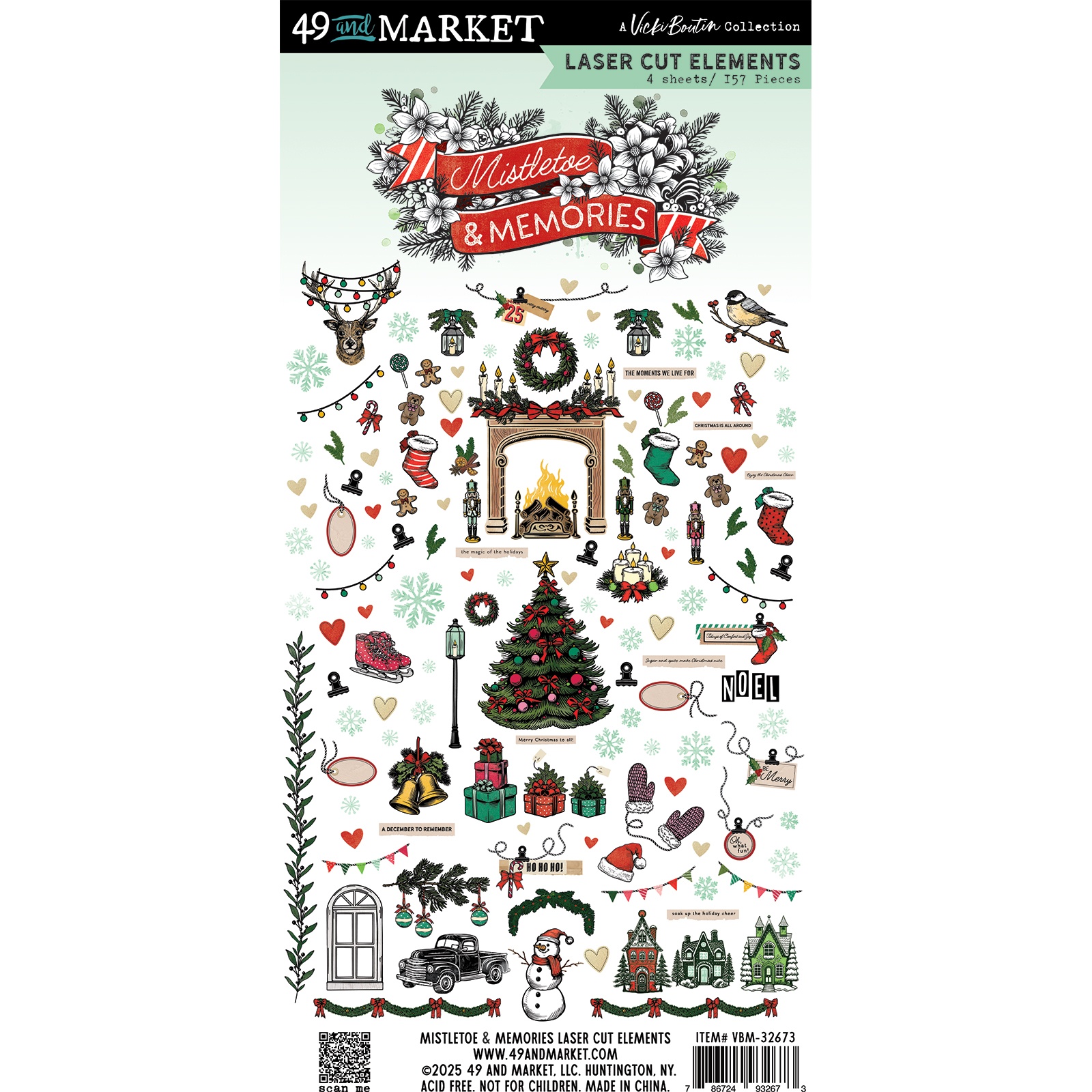 Bild von 49 And Market Laser Cut Outs-Elements, Mistletoe And Memories