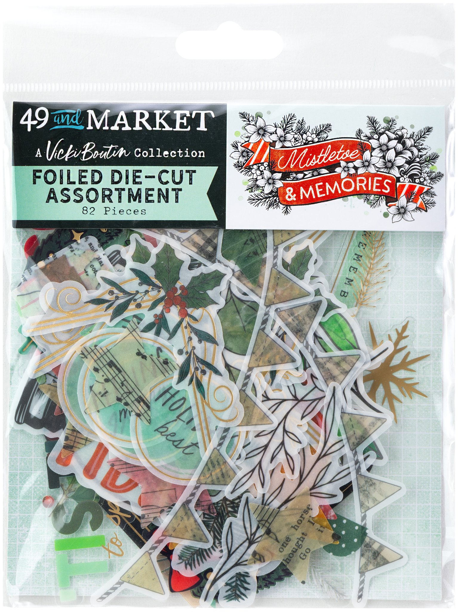 Bild von 49 And Marketing Die-Cuts-Foiled, Mistletoe And Memories