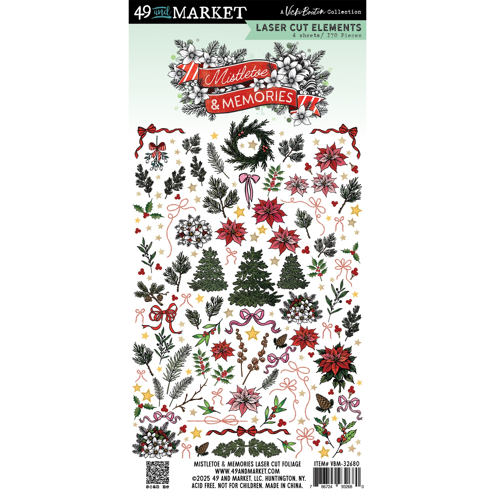 Bild von 49 And Market Laser Cut Outs-Foliage, Mistletoe And Memories