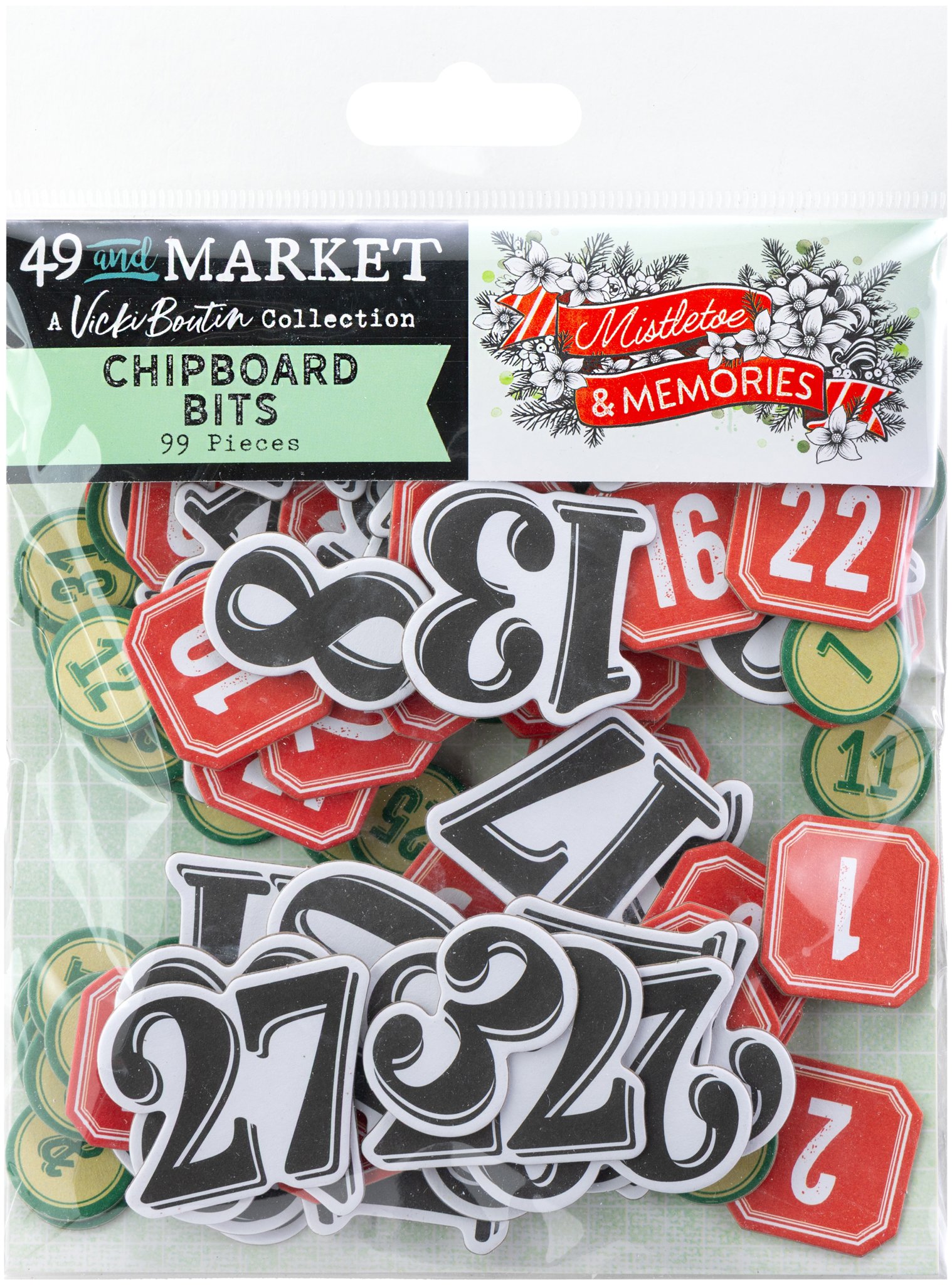 Bild von 49 And Market Chipboard Set-Bits, Mistletoe And Memories