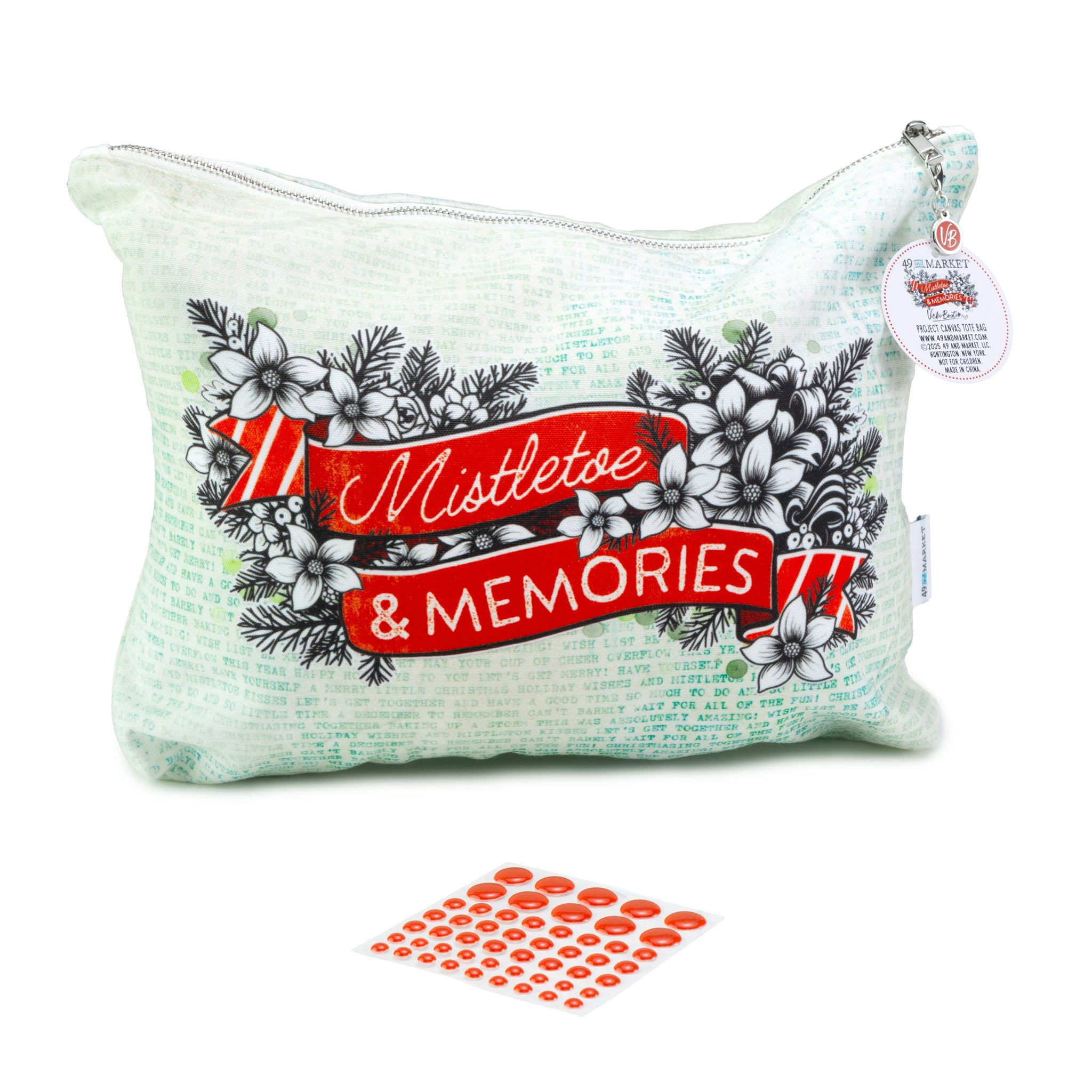 Bild von 49 And Market Zippered Tote Bag-Mistletoe And Memories