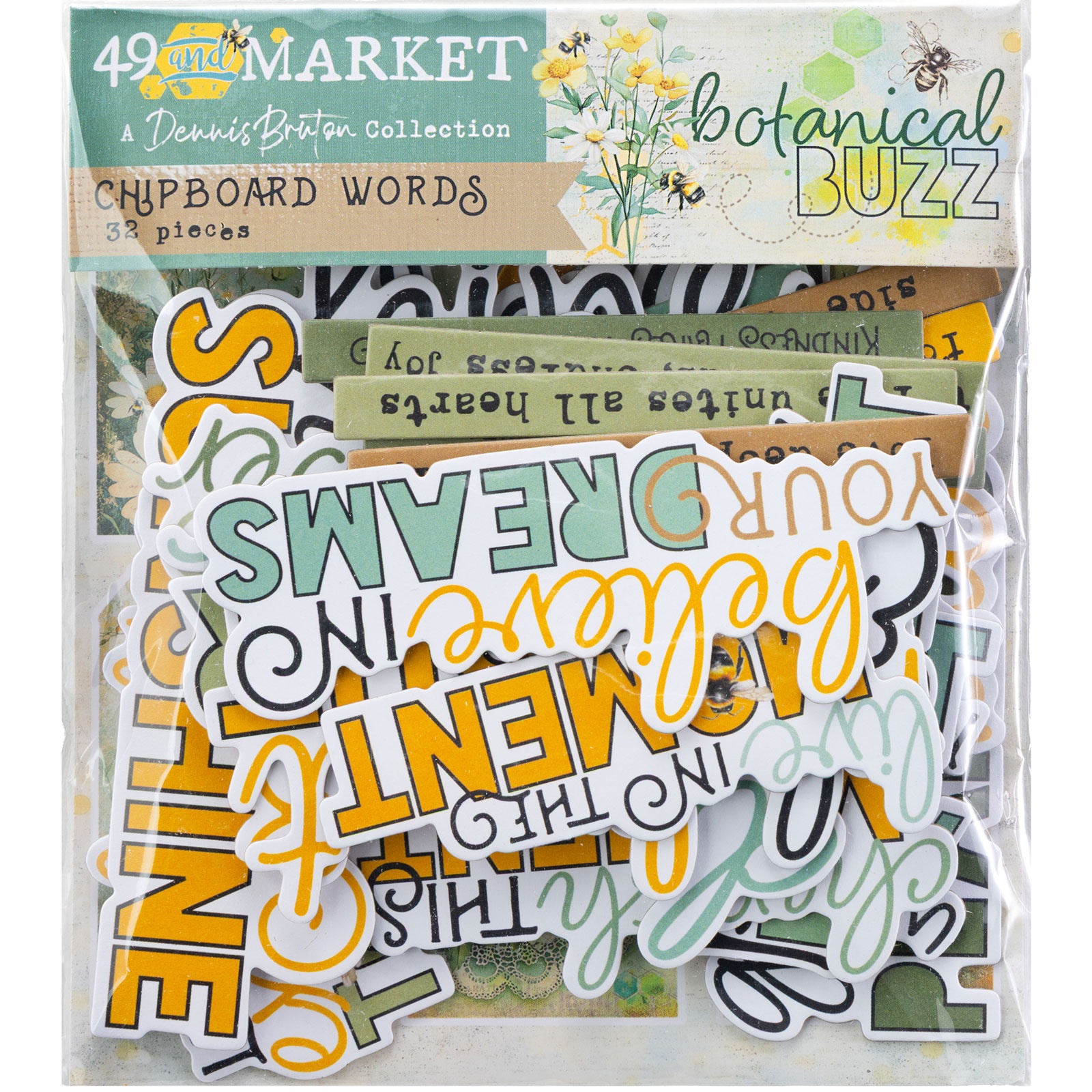 Bild von 49 And Market Chipboard Set-Botanical Buzz