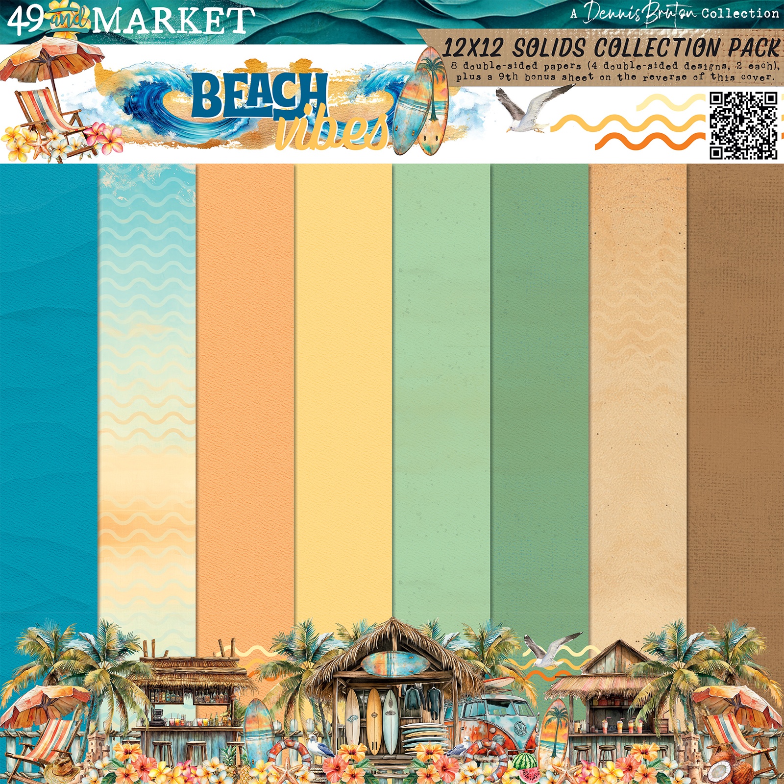 Bild von 49 And Market Collection Pack 12"X12"-Beach Vibes Solids