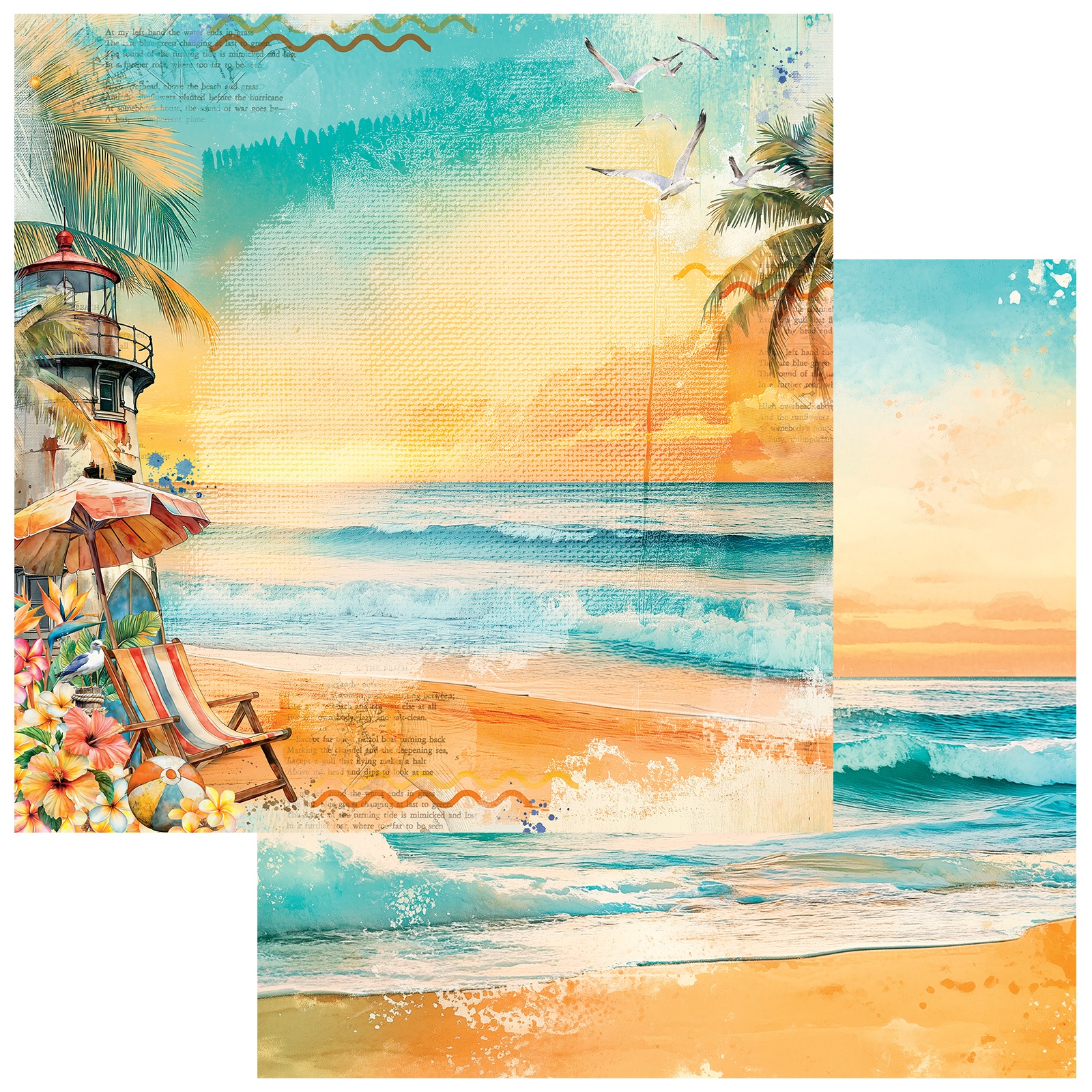 Bild von Beach Vibes Double-Sided Cardstock 12"X12"-Seashells