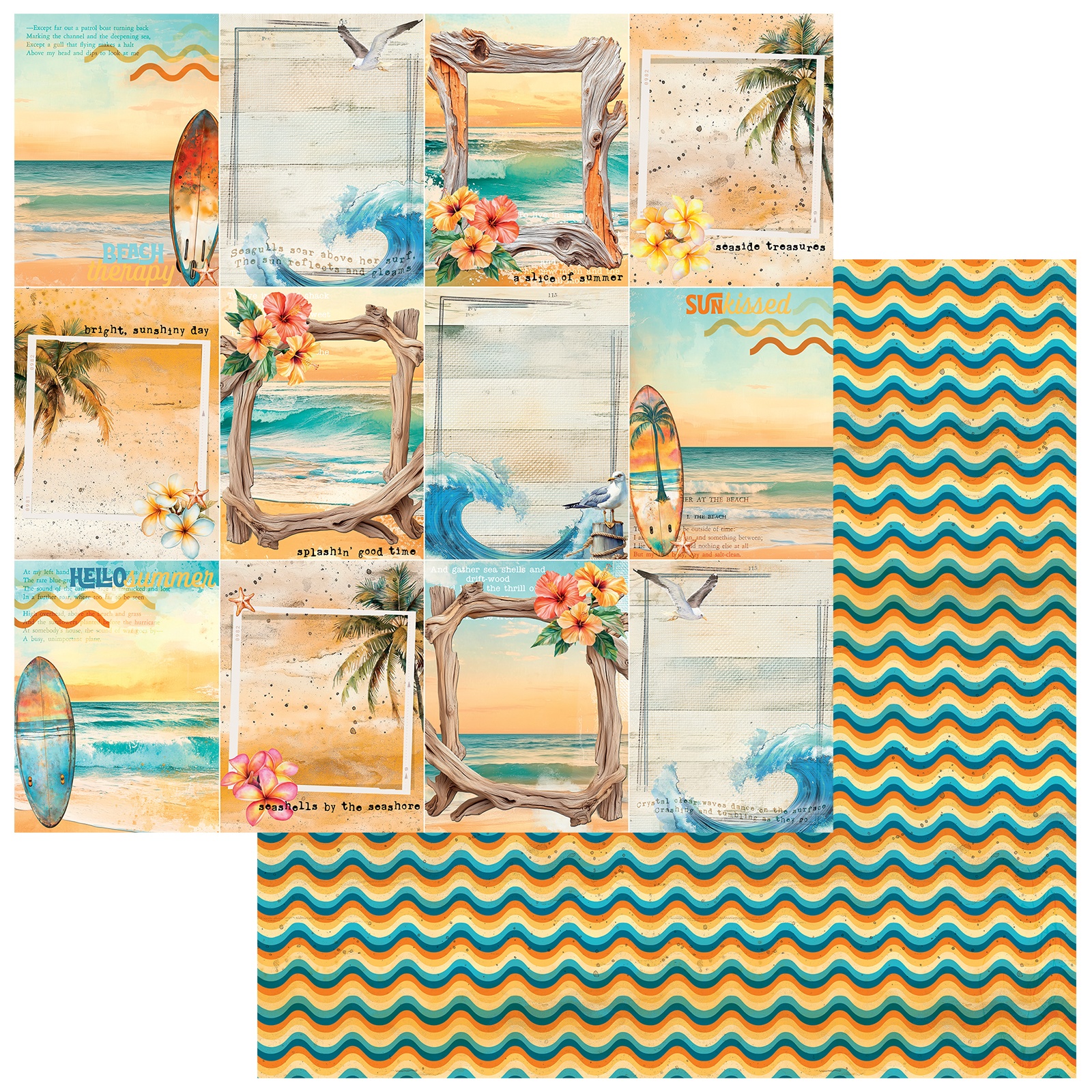 Bild von Beach Vibes Double-Sided Cardstock 12"X12"-Driftwood