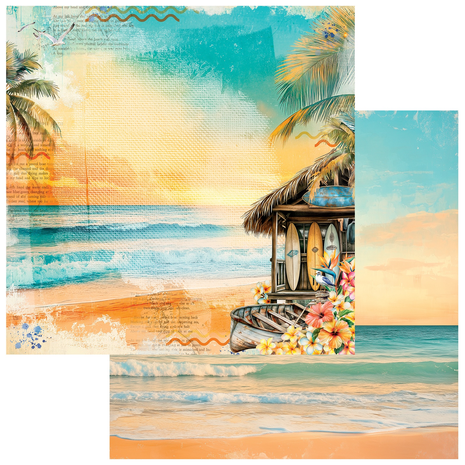 Bild von Beach Vibes Double-Sided Cardstock 12"X12"-Tides