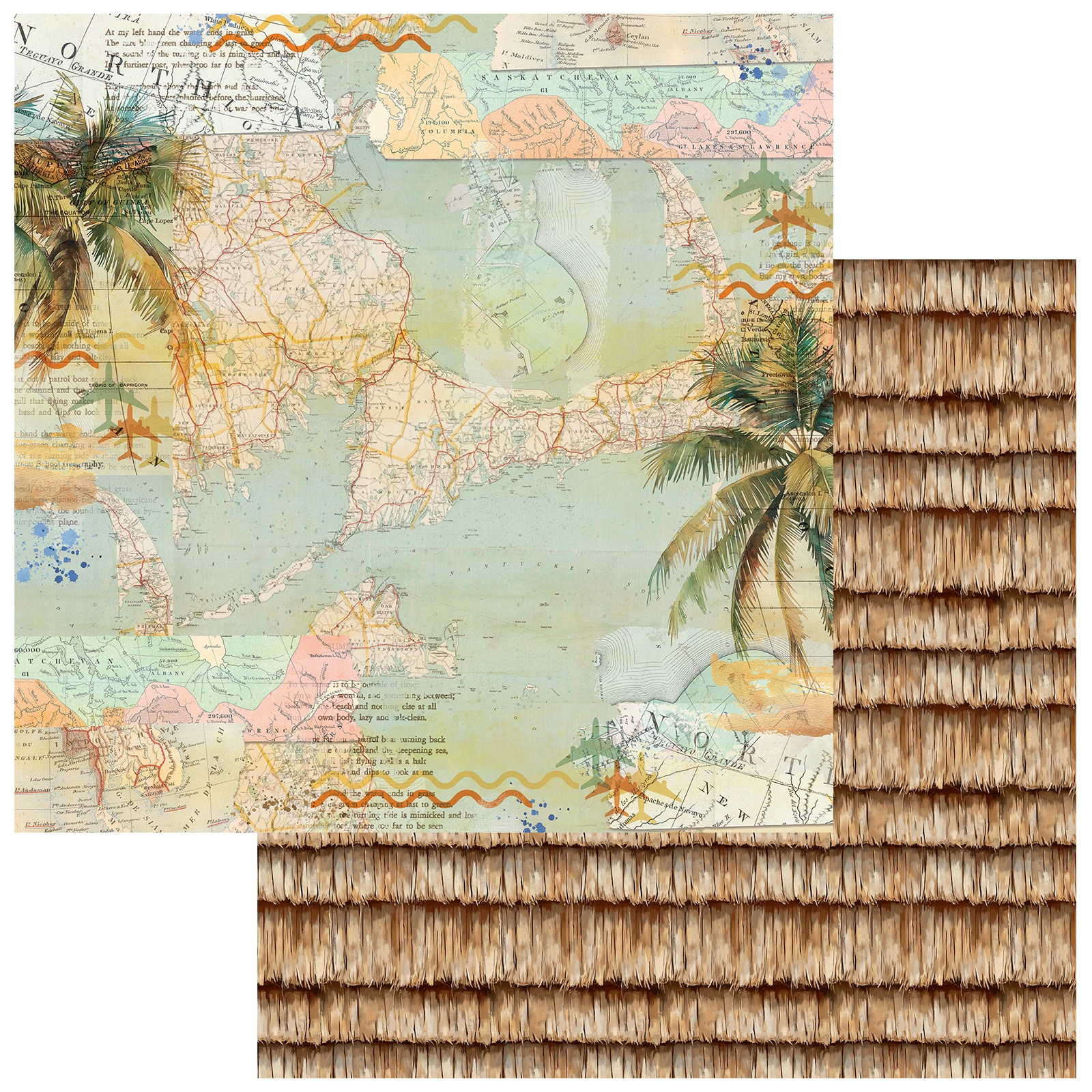 Bild von Beach Vibes Double-Sided Cardstock 12"X12"-Saltwater
