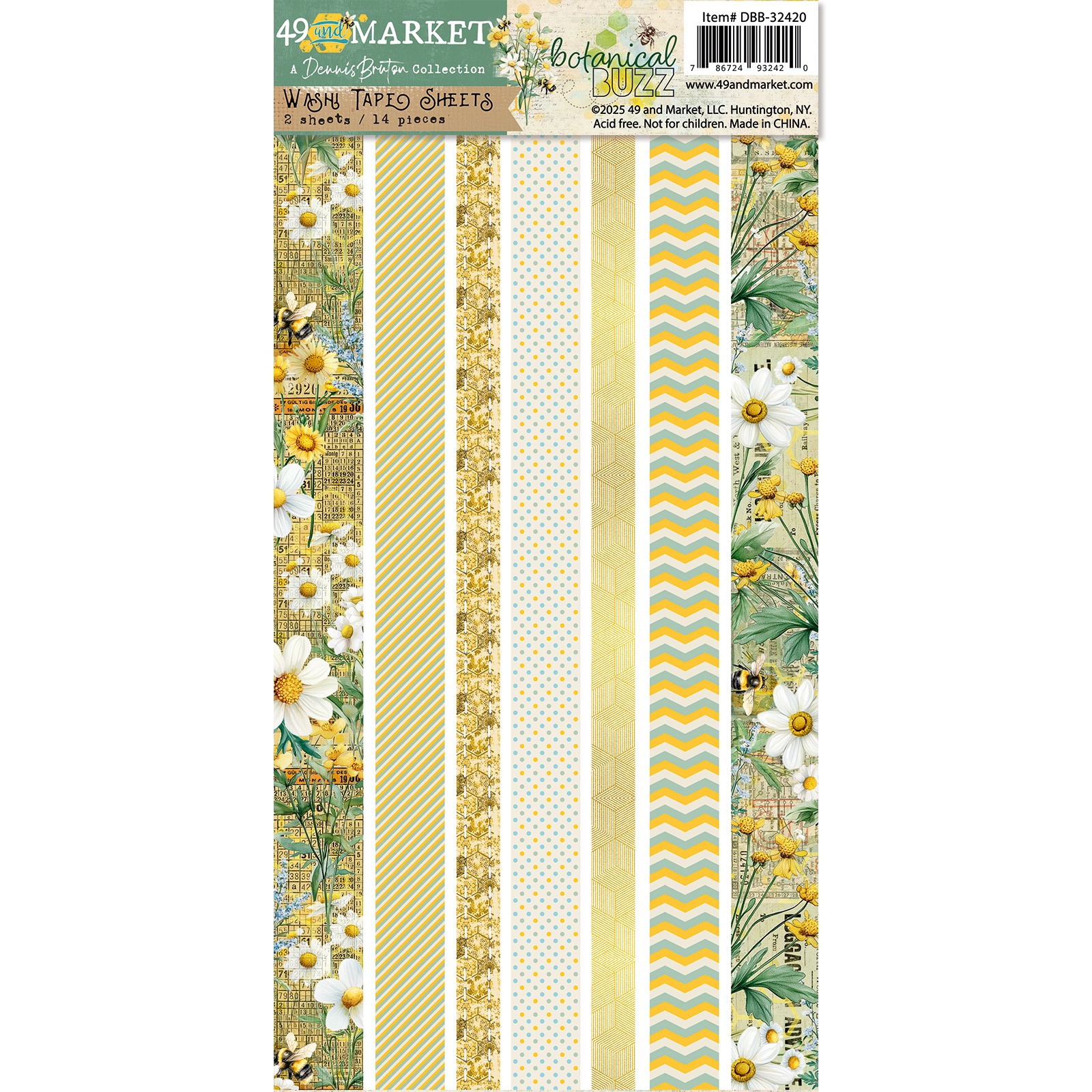 Bild von 49 And Market Washi Tape Sheets-Botanical Buzz