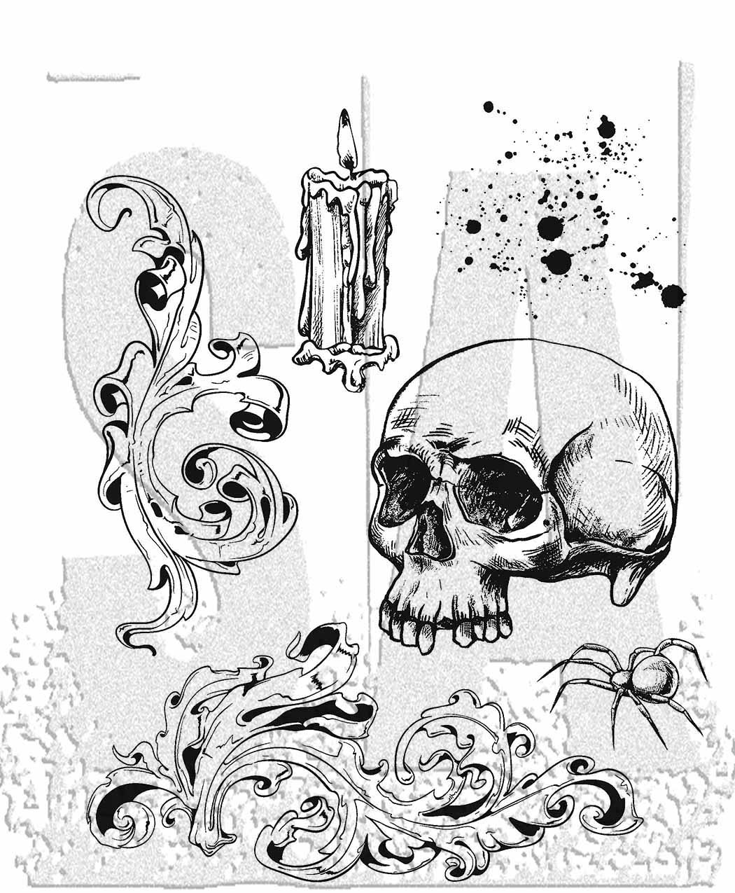 Bild von Tim Holtz Cling Stamps -Foreboding