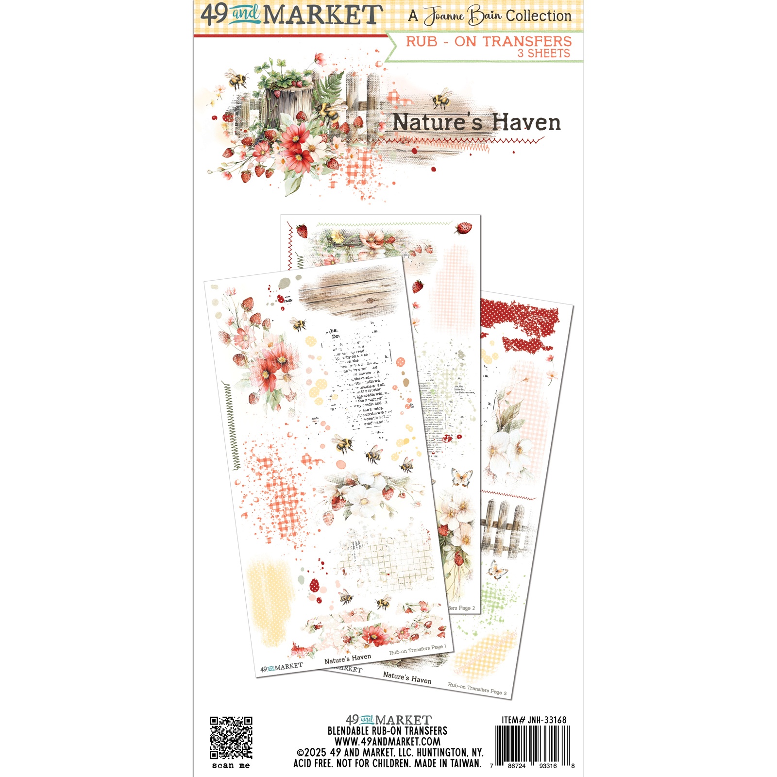 Bild von 49 And Market Rub-On Transfer Set 6"X12"-Nature's Haven