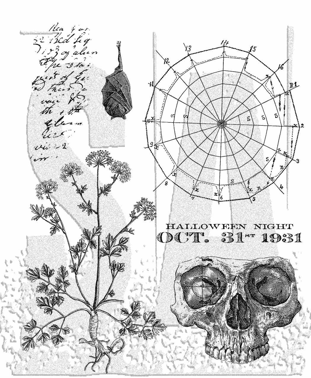 Bild von Tim Holtz Cling Stamps -Obscurity