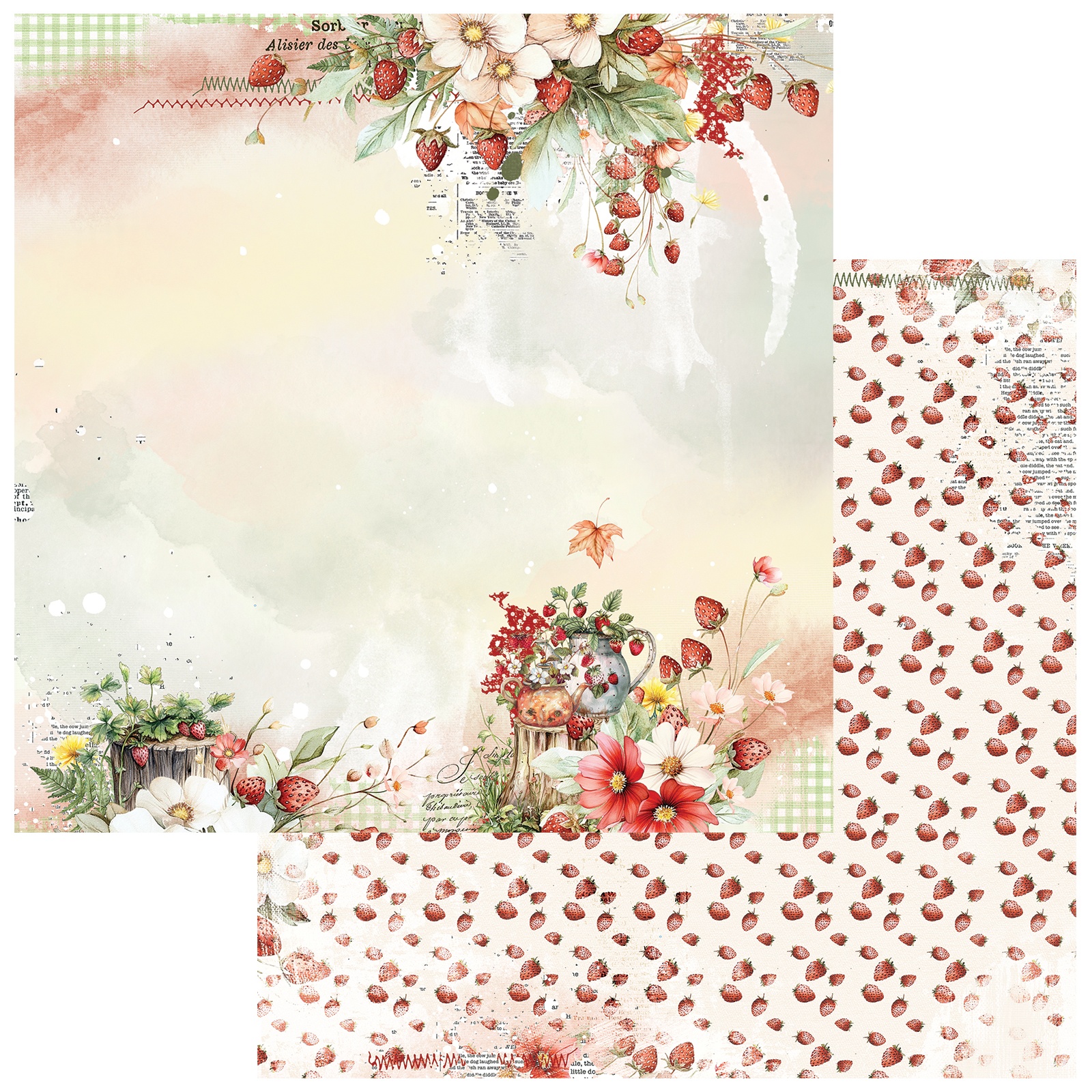 Bild von Nature's Haven Double-Sided Cardstock 12"X12"-Strawberry Tea