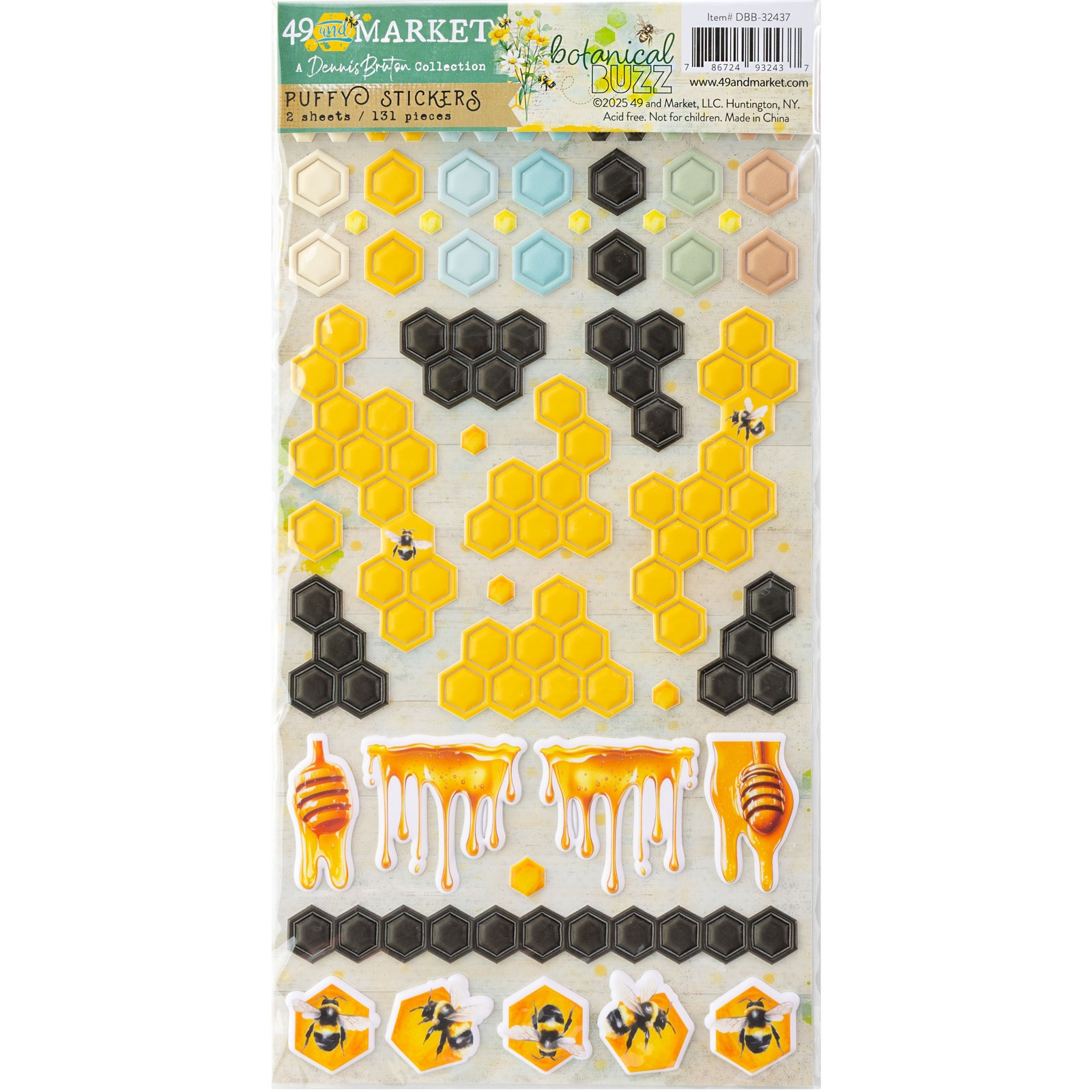 Bild von 49 And Market Puffy Stickers-Botanical Buzz