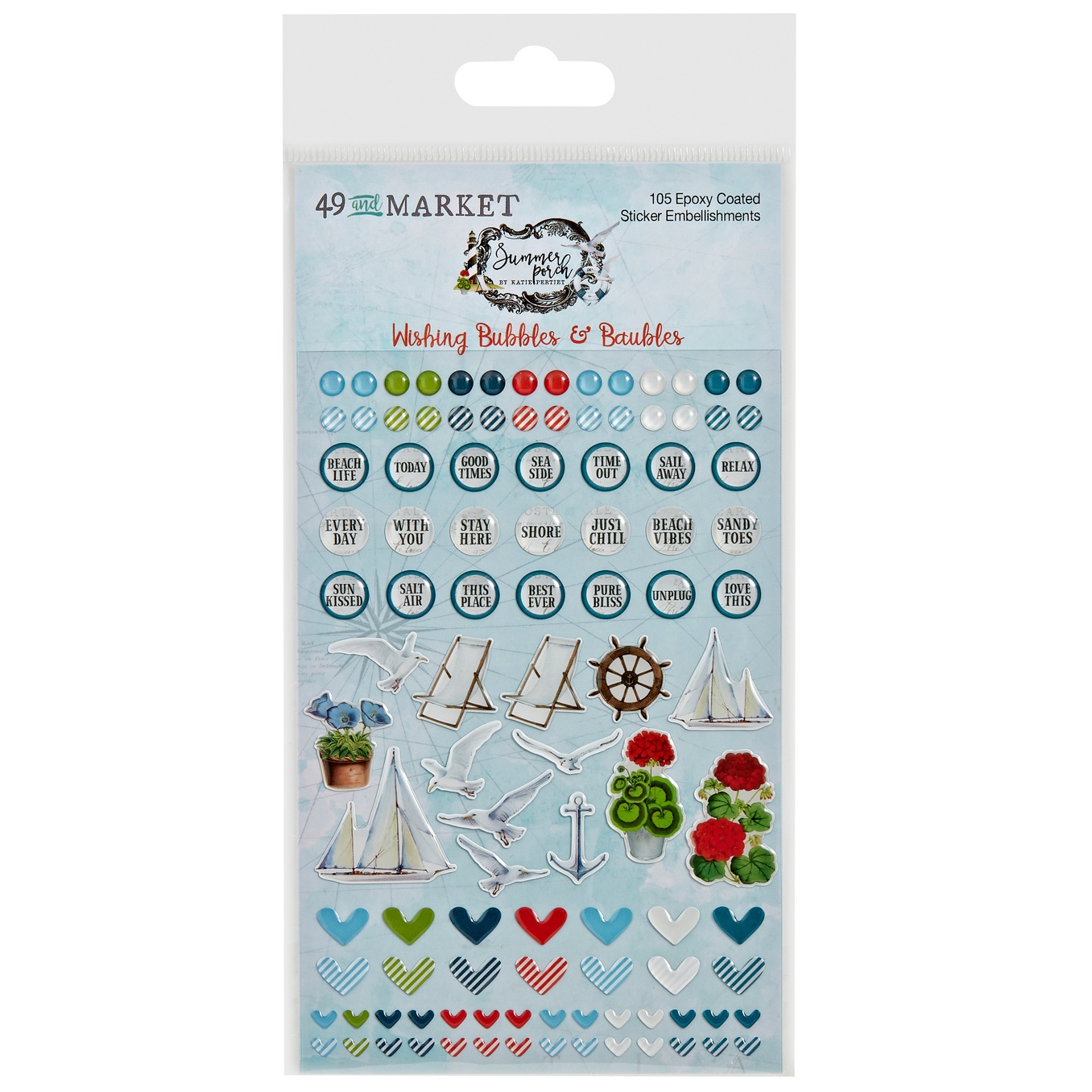 Bild von 49 And Market Epoxy Stickers-Wishing Bubble, Summer Porch