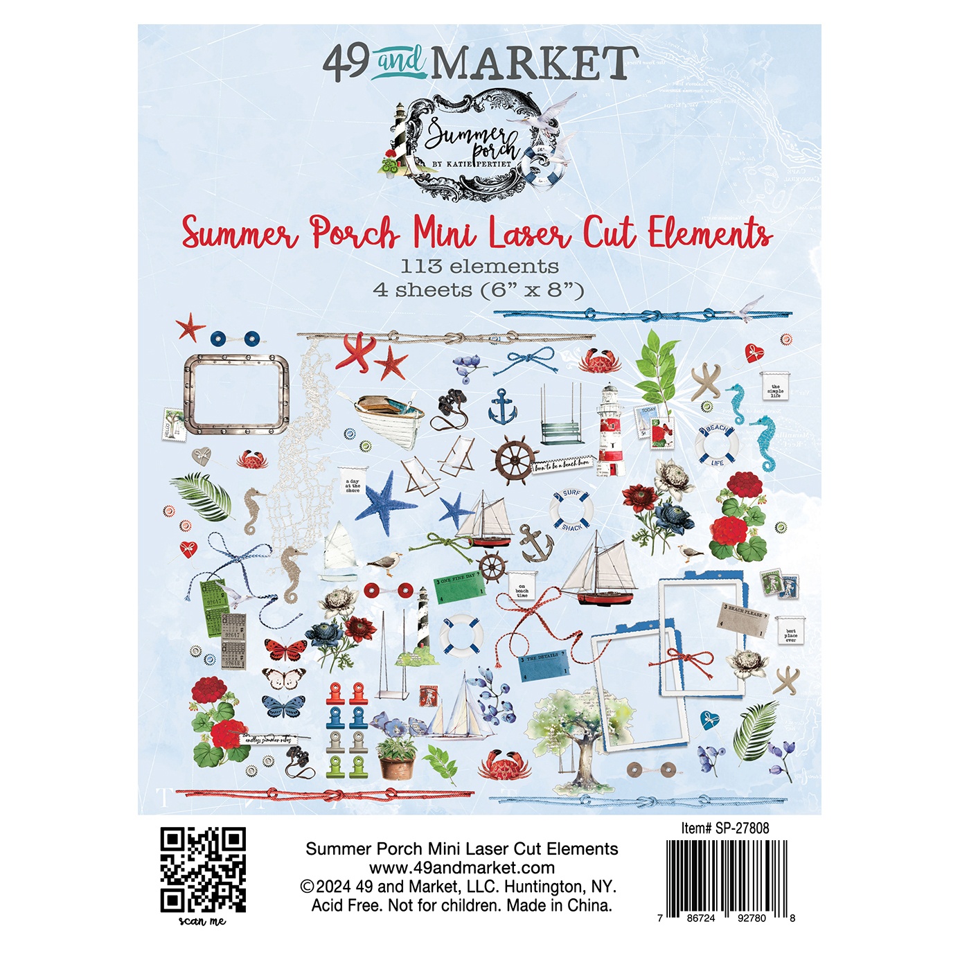 Bild von 49 And Market Mini Laser Cut Outs-By Sea, Summer Porch