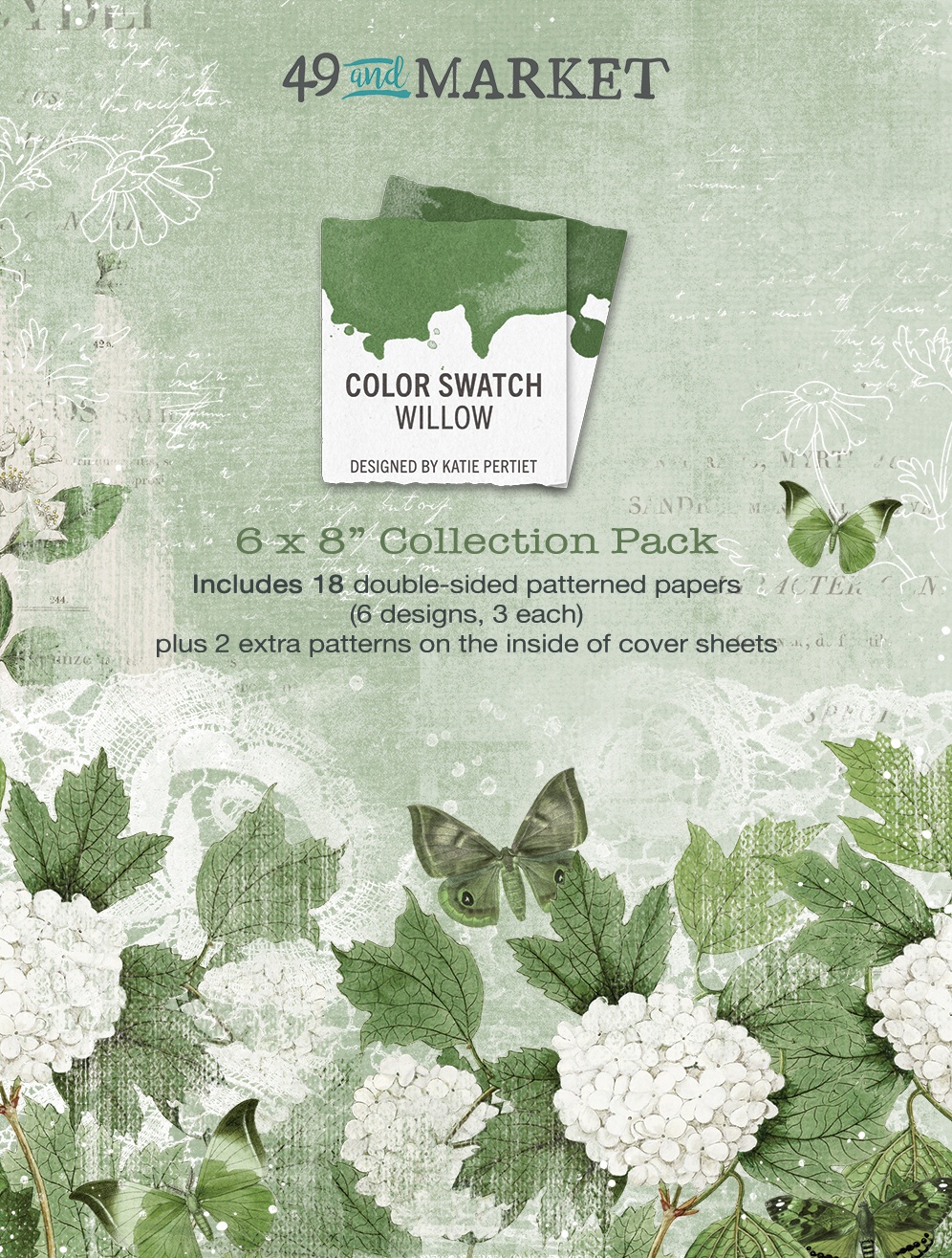 Bild von 49 And Market Collection Pack 6"X8"-Color Swatch: Willow