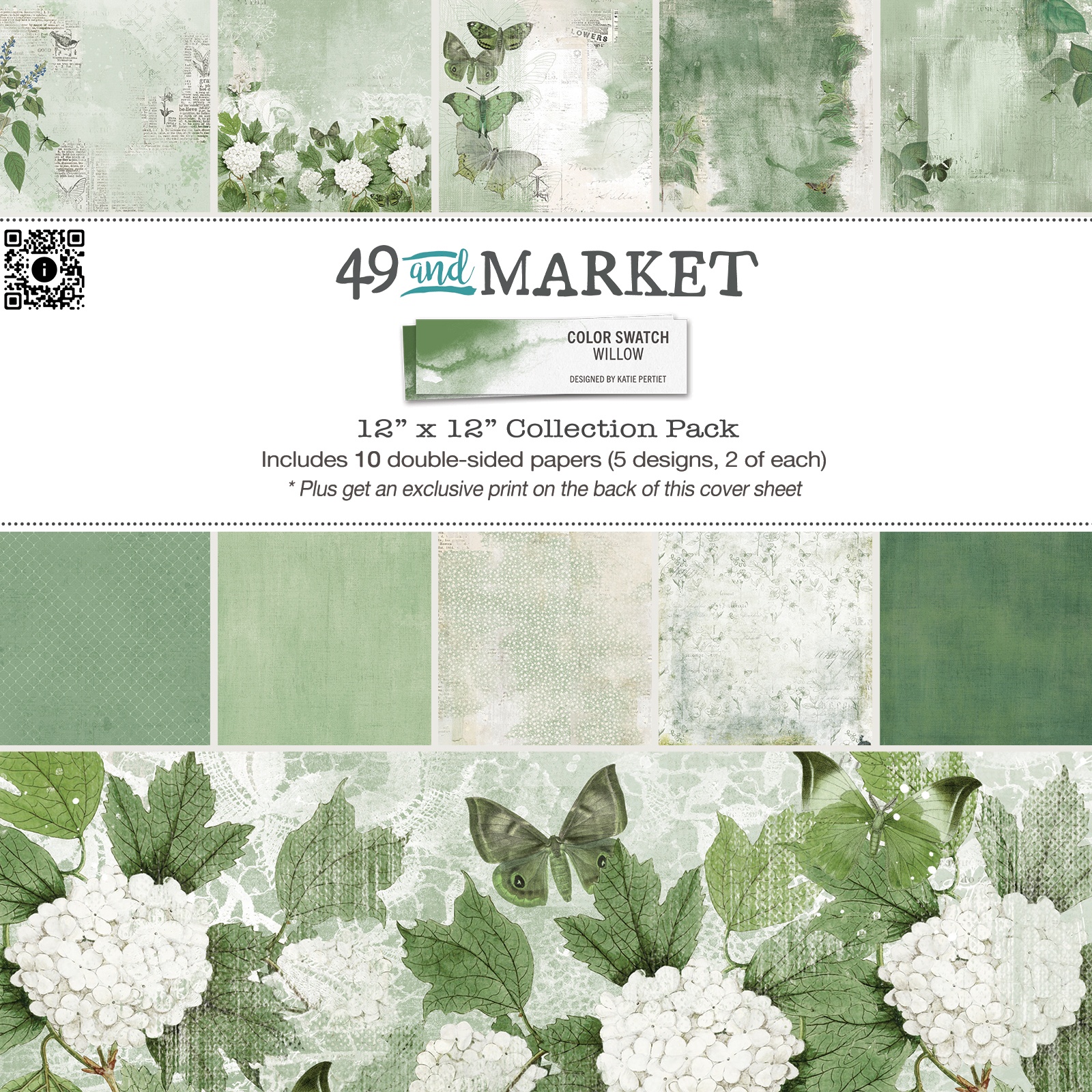 Bild von 49 And Market Collection Pack 12"X12"-Color Swatch: Willow