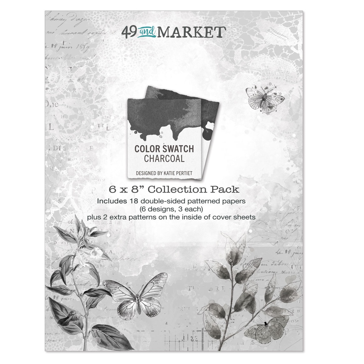 Bild von 49 And Market Collection Pack 6"X8"-Color Swatch: Charcoal