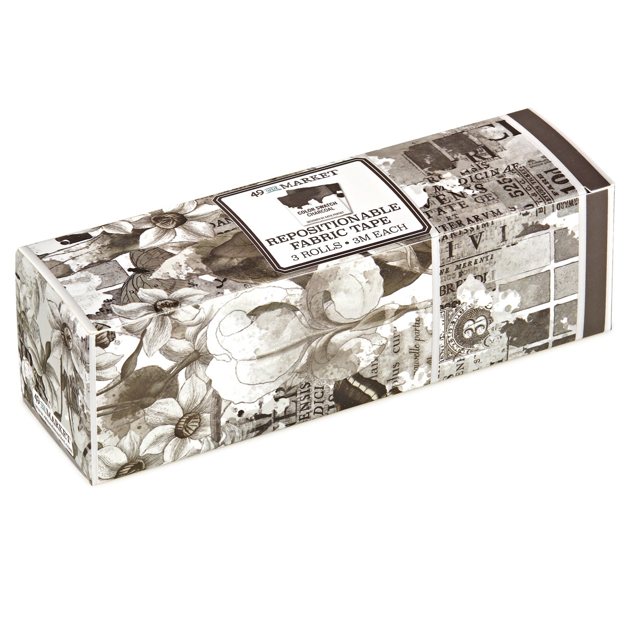 Bild von Color Swatch: Charcoal Fabric Tape Assortment-3 Rolls